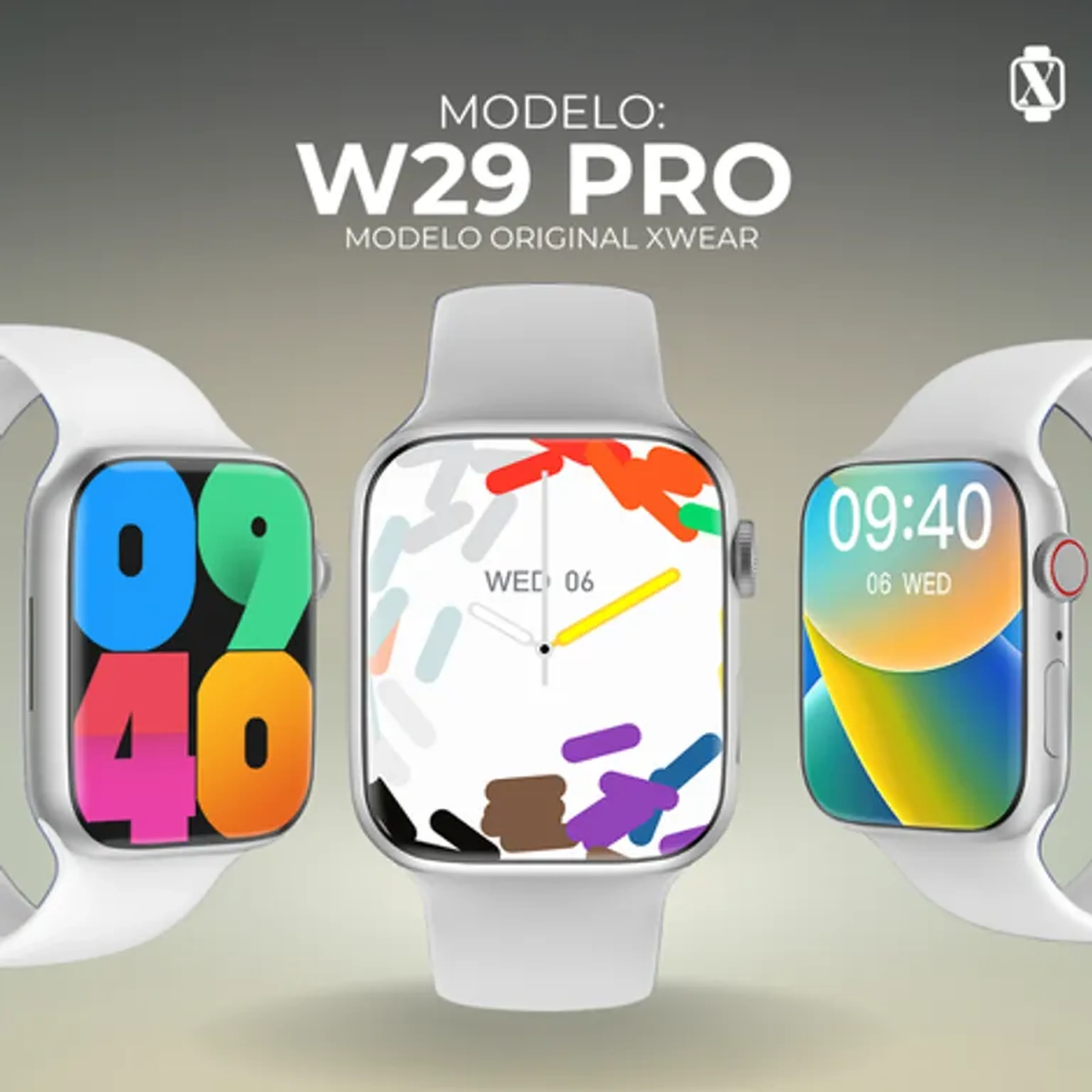 W29 PRO MICROWEAR| FUNÇÃO DOIS GESTOS, 1G DE MEMÓRIA - Cor Prata imagem