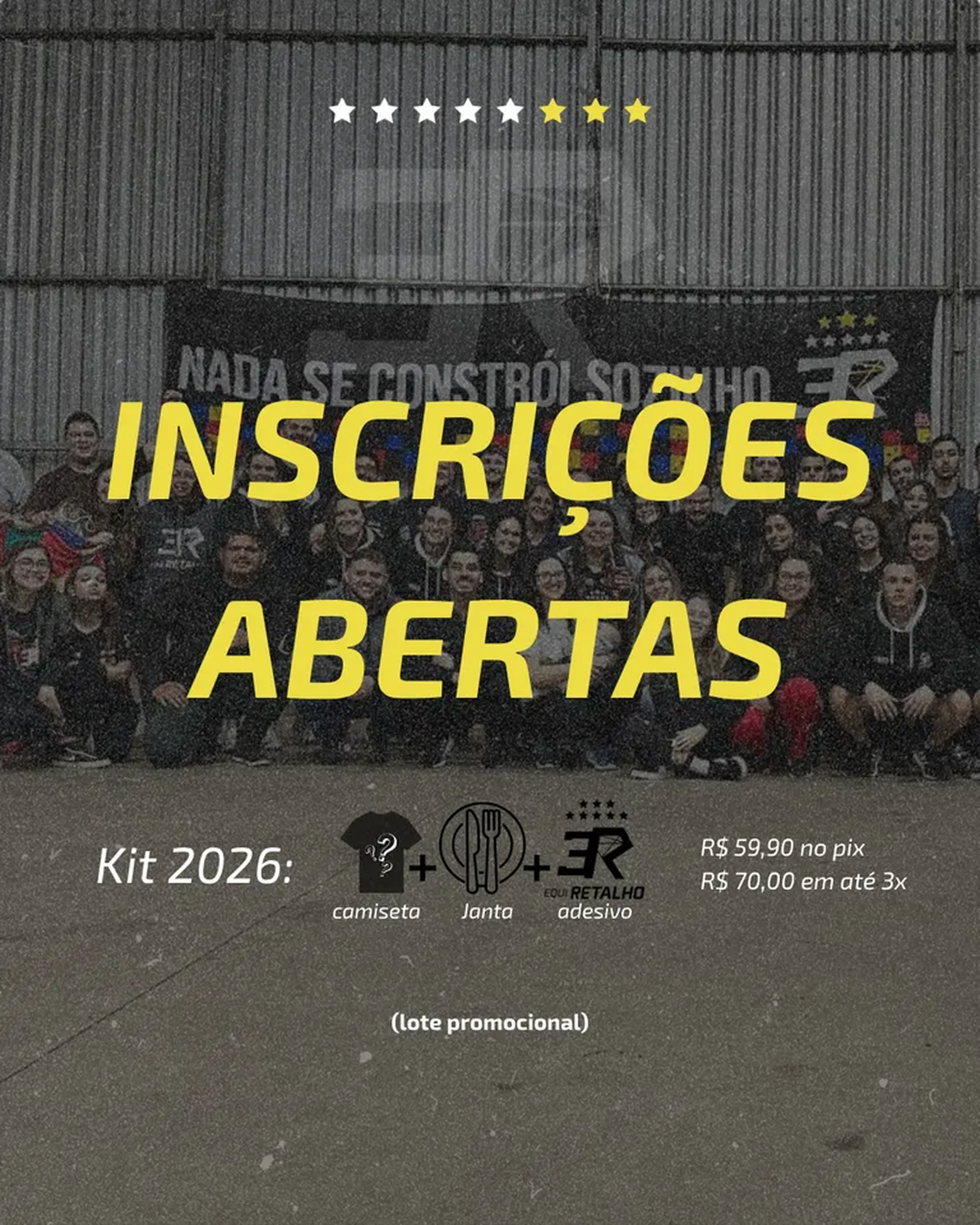 Kit inscrições 2026 - lote 2 imagem