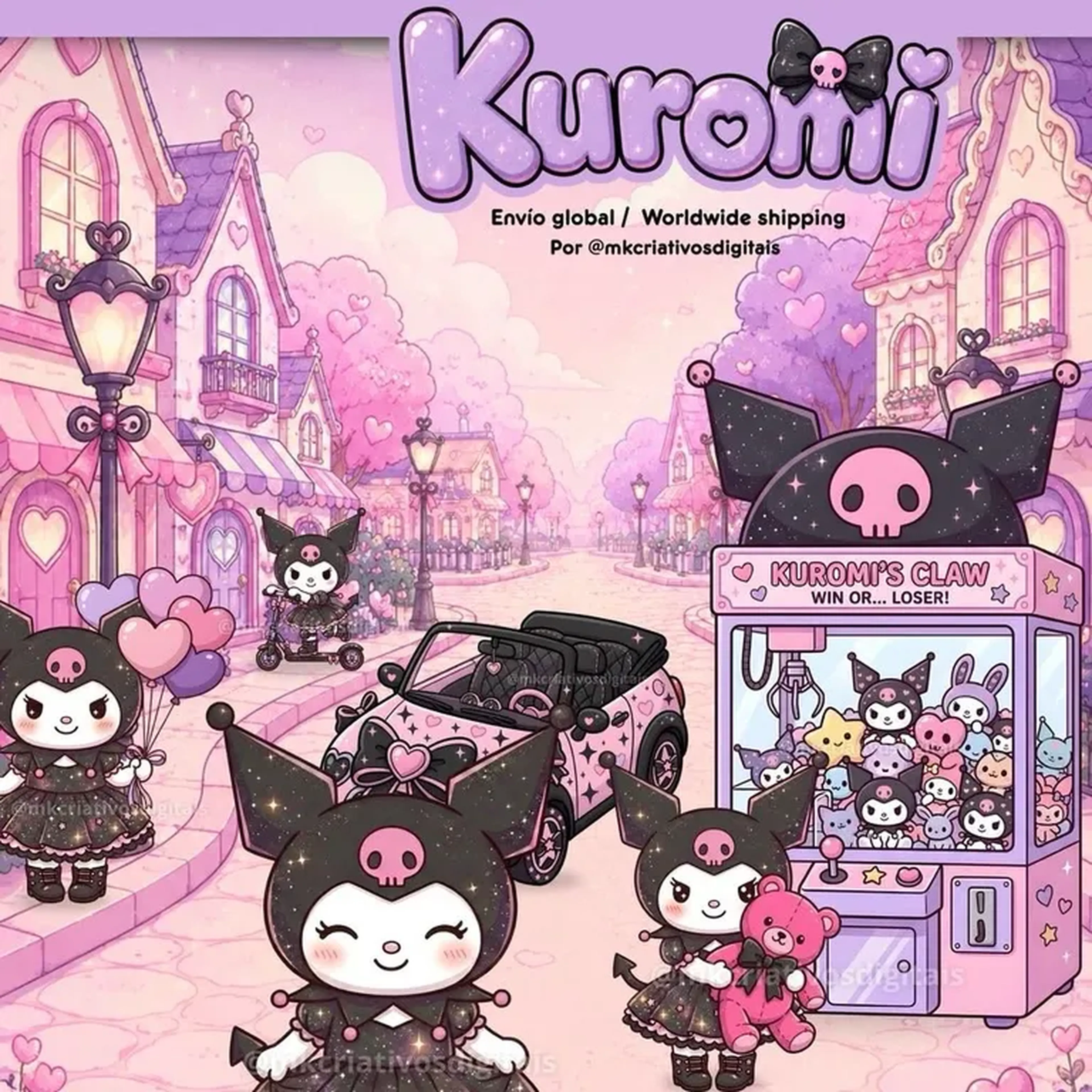 Kuromi - Kit digital IA PNG imagem