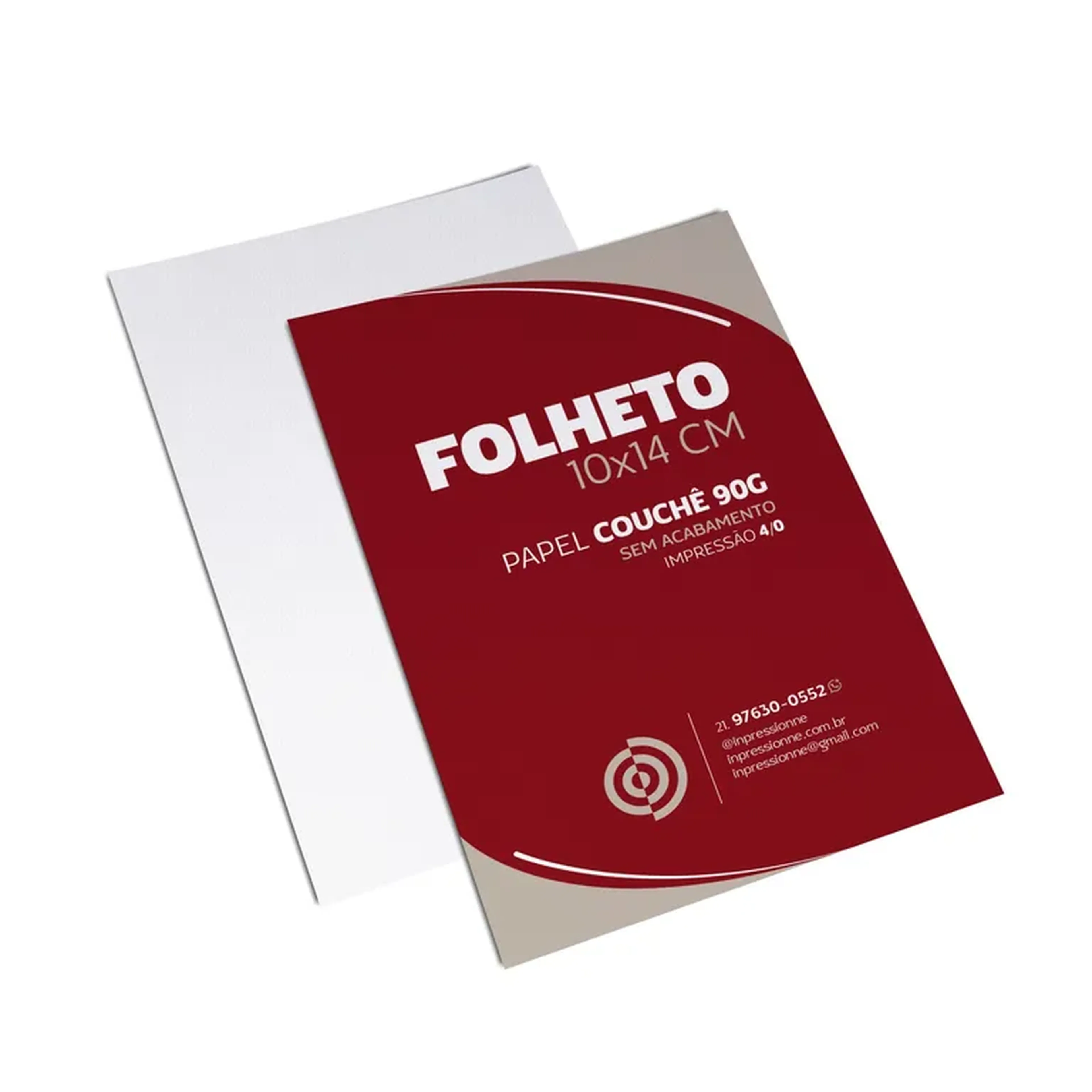 Folheto 10x14 cm - Couchê 90g - 4x0 - 1.000 unidades imagem