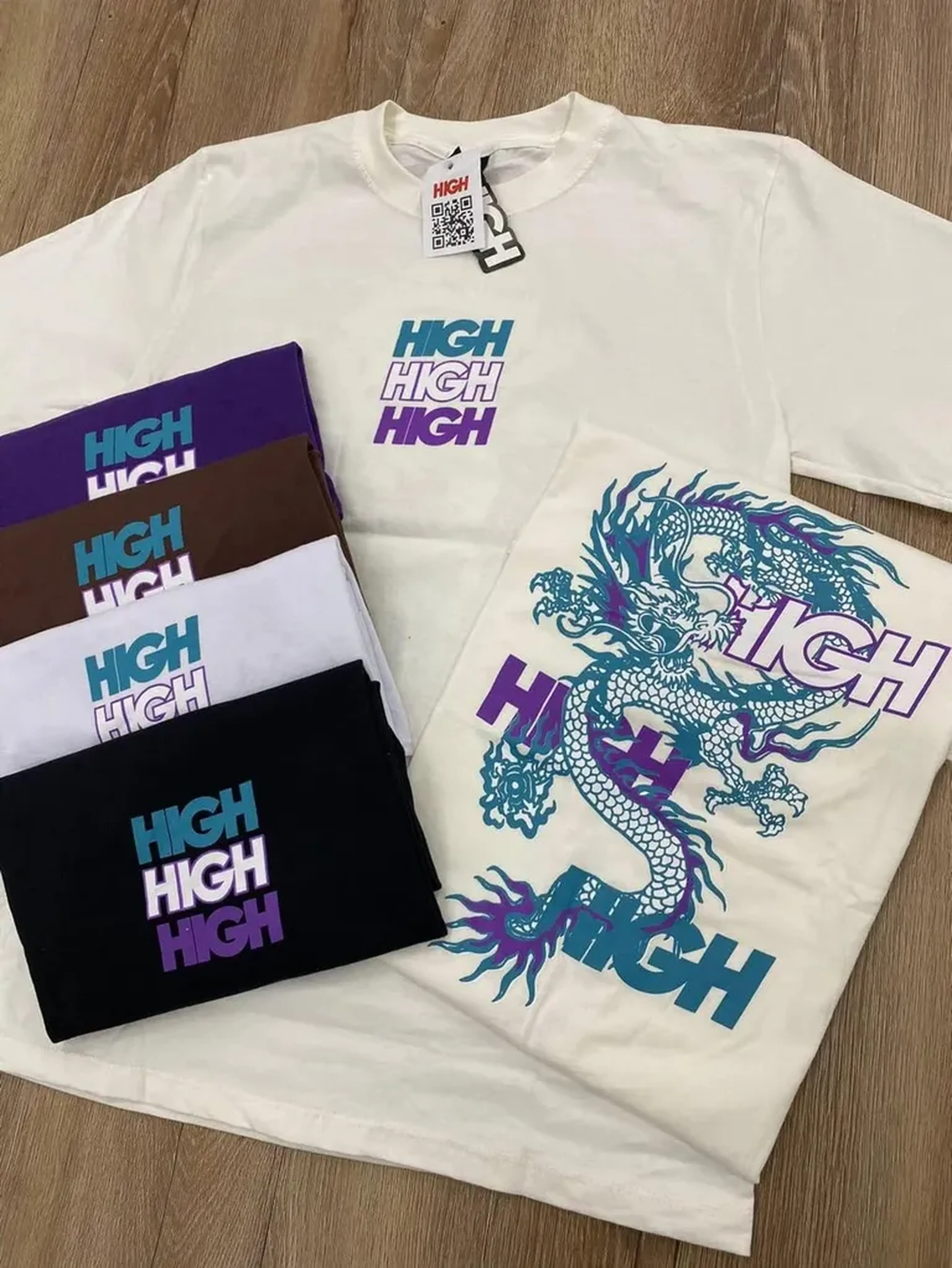Camiseta Streetwear - High - Preto Tam G imagem