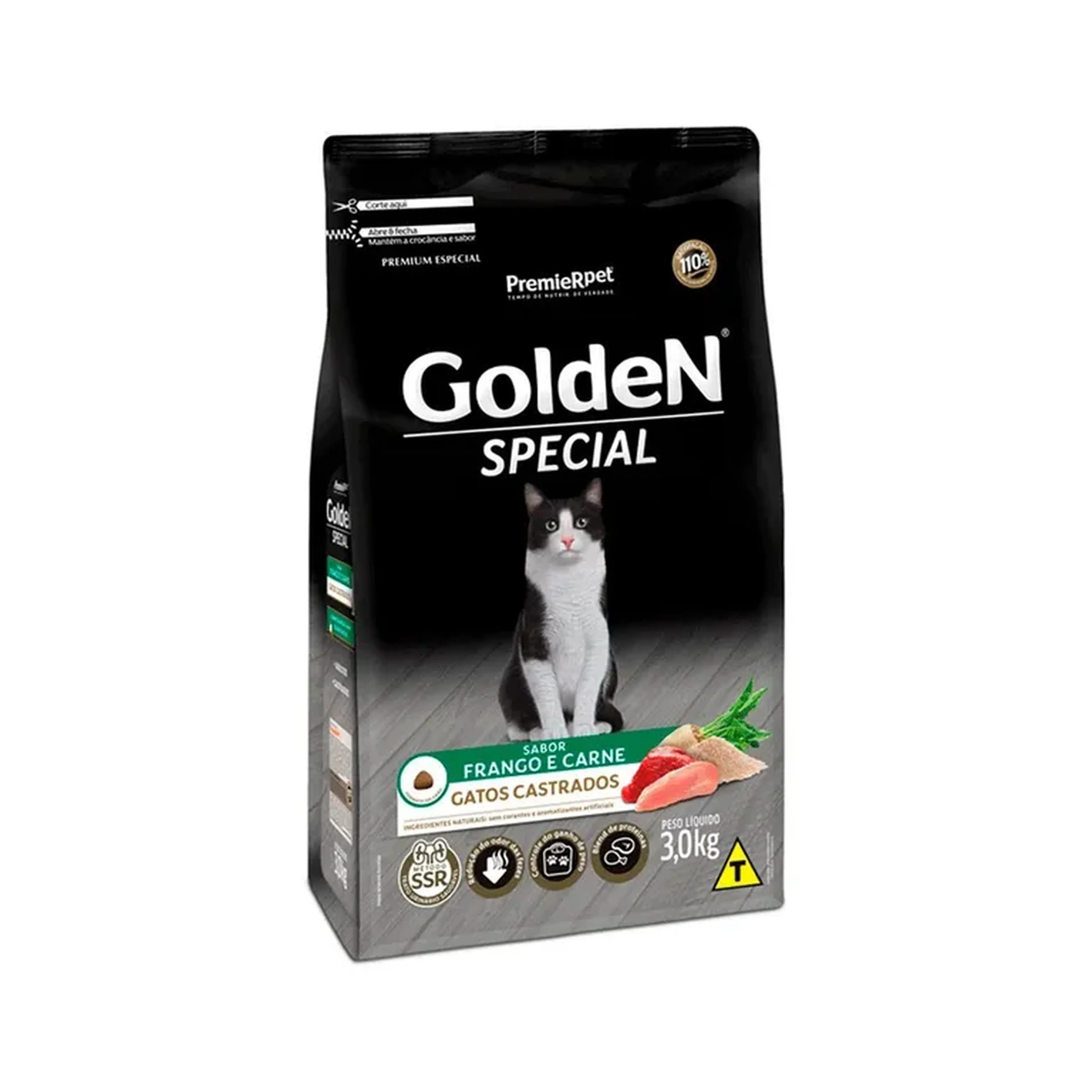 Ração Golden Special para Gatos Castrados Sabor Frango e Carne imagem