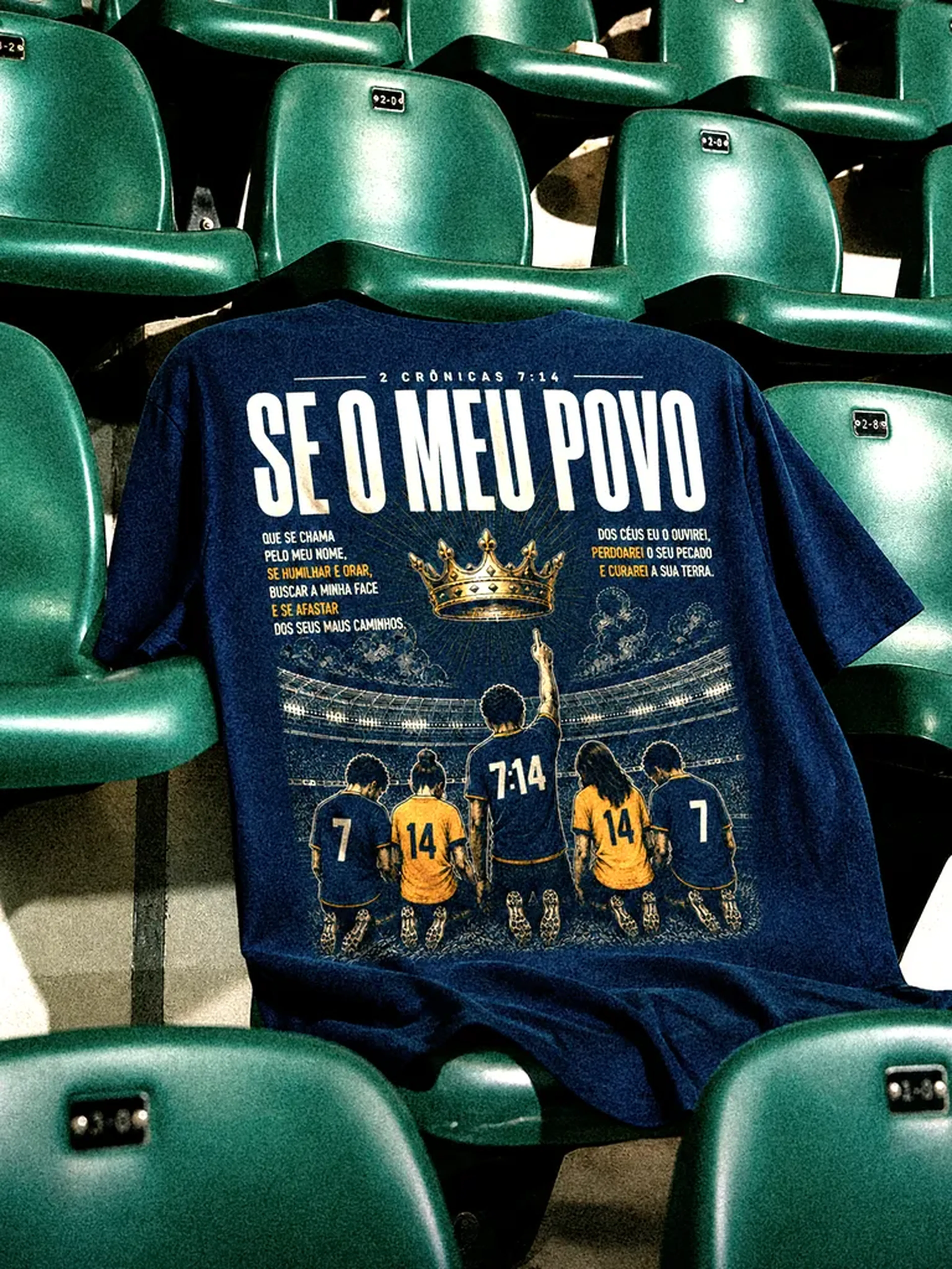 Camisa “SE O MEU POVO” na cor AZUL imagem