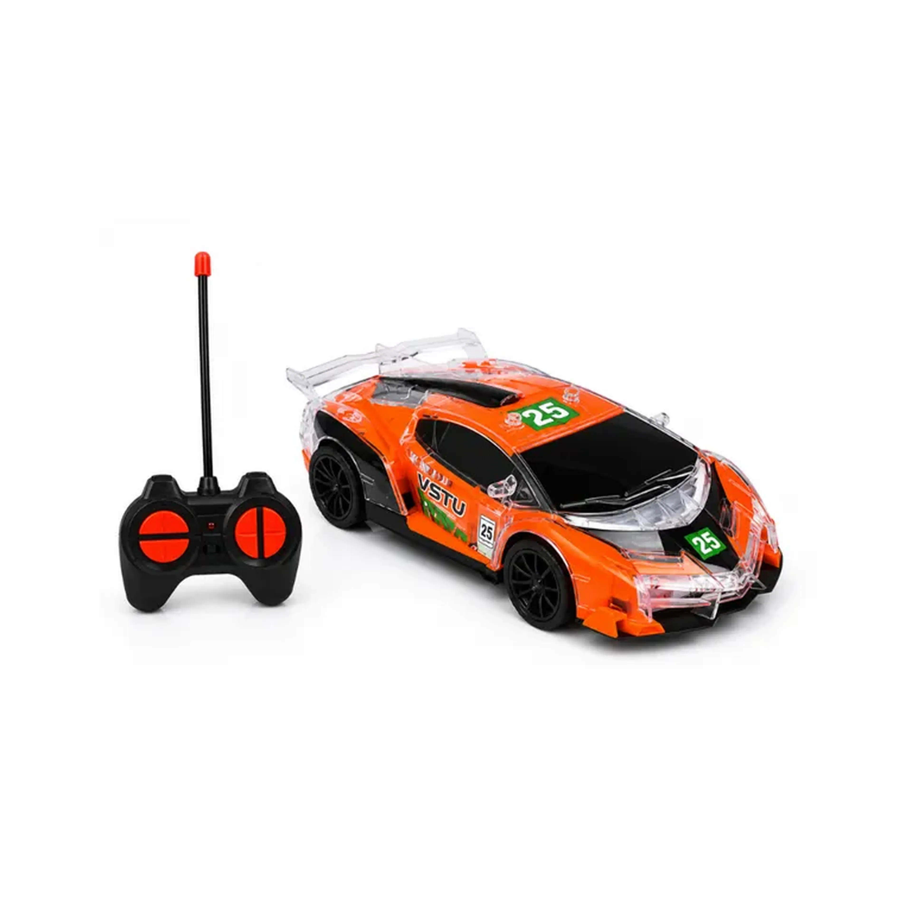 Carrinho Controle Remoto 1:24 com Luzes – Laranja imagem