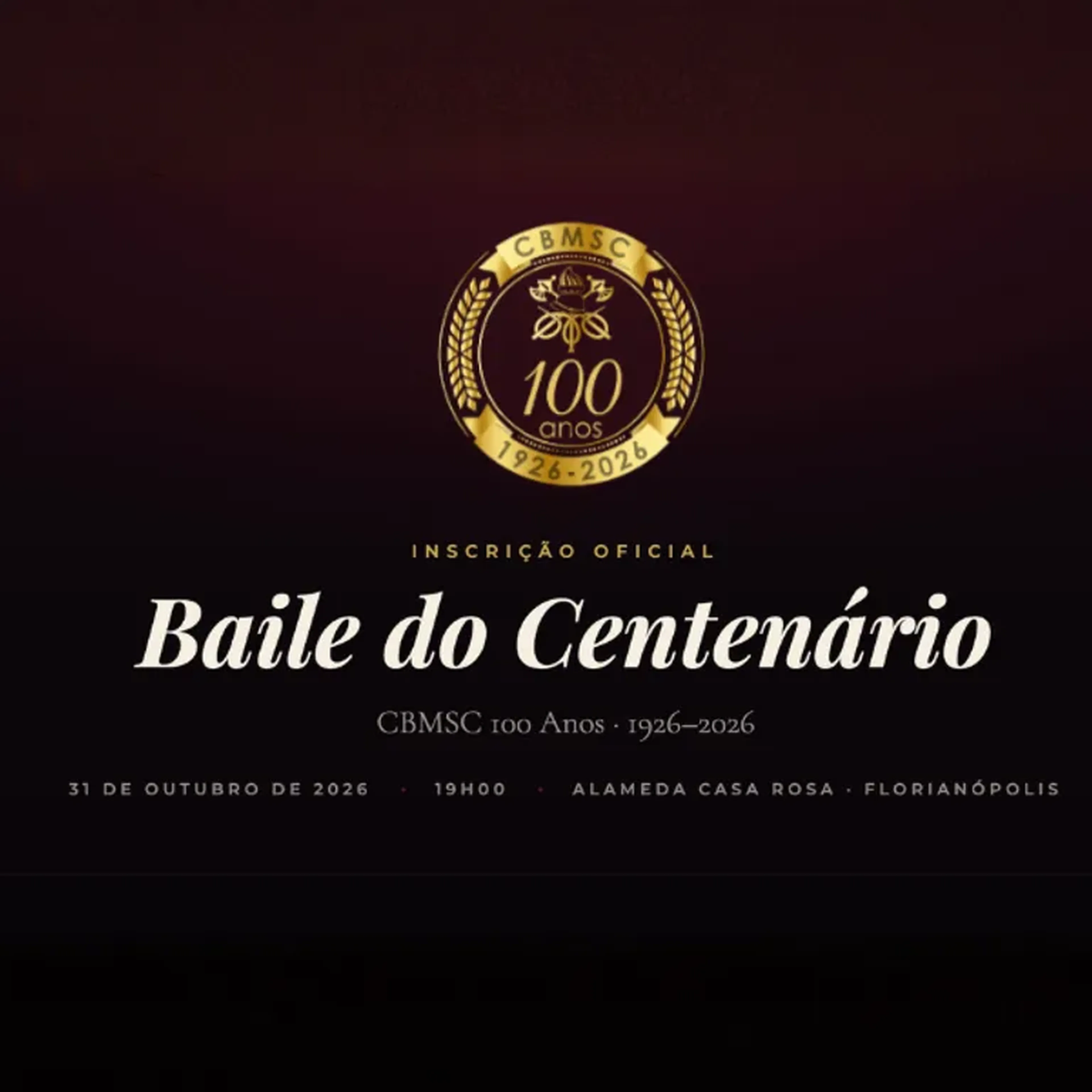 Ingresso Individual (1 assento) Baile Centenário CBMSC imagem