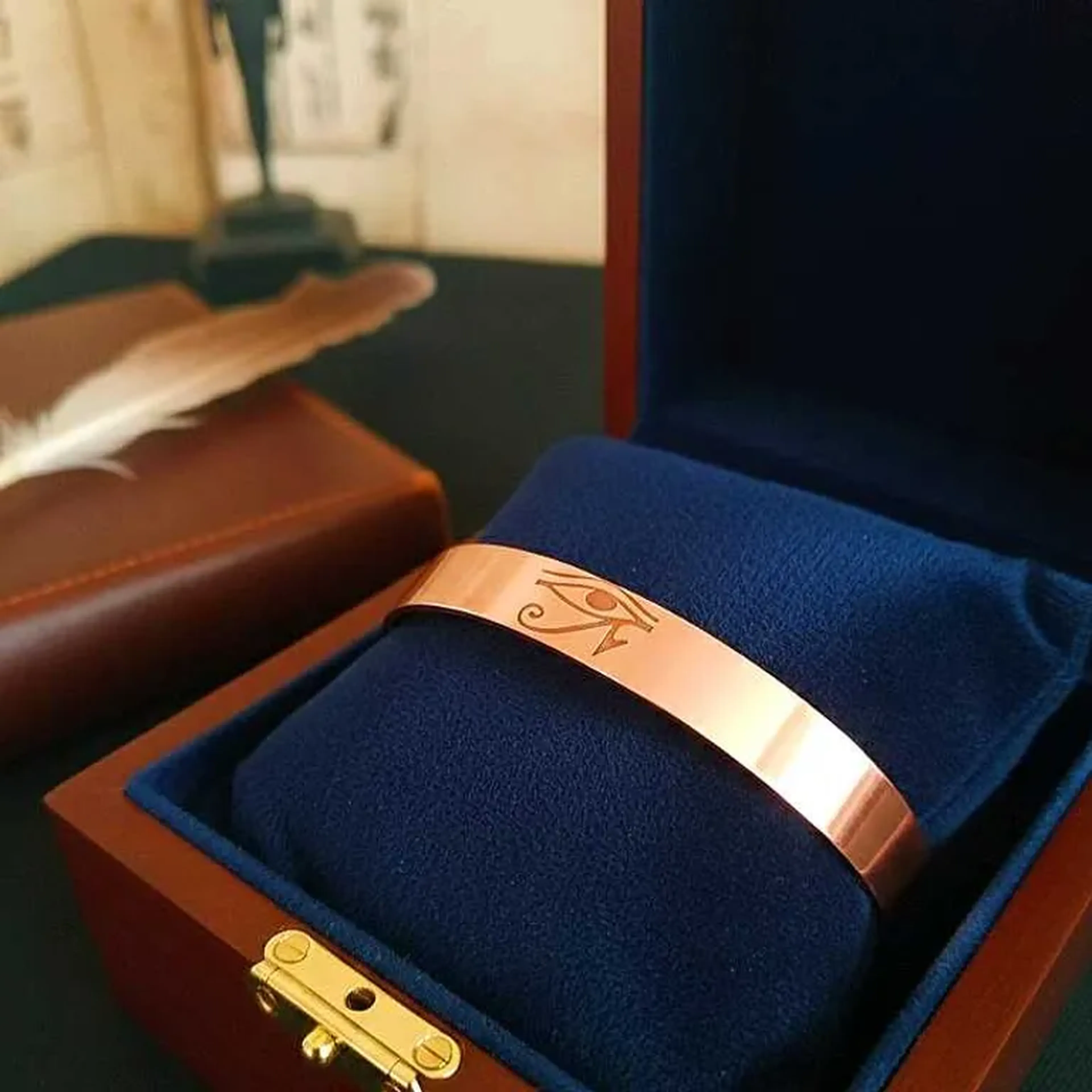 Pulseira de Cobre Olho de horus imagem