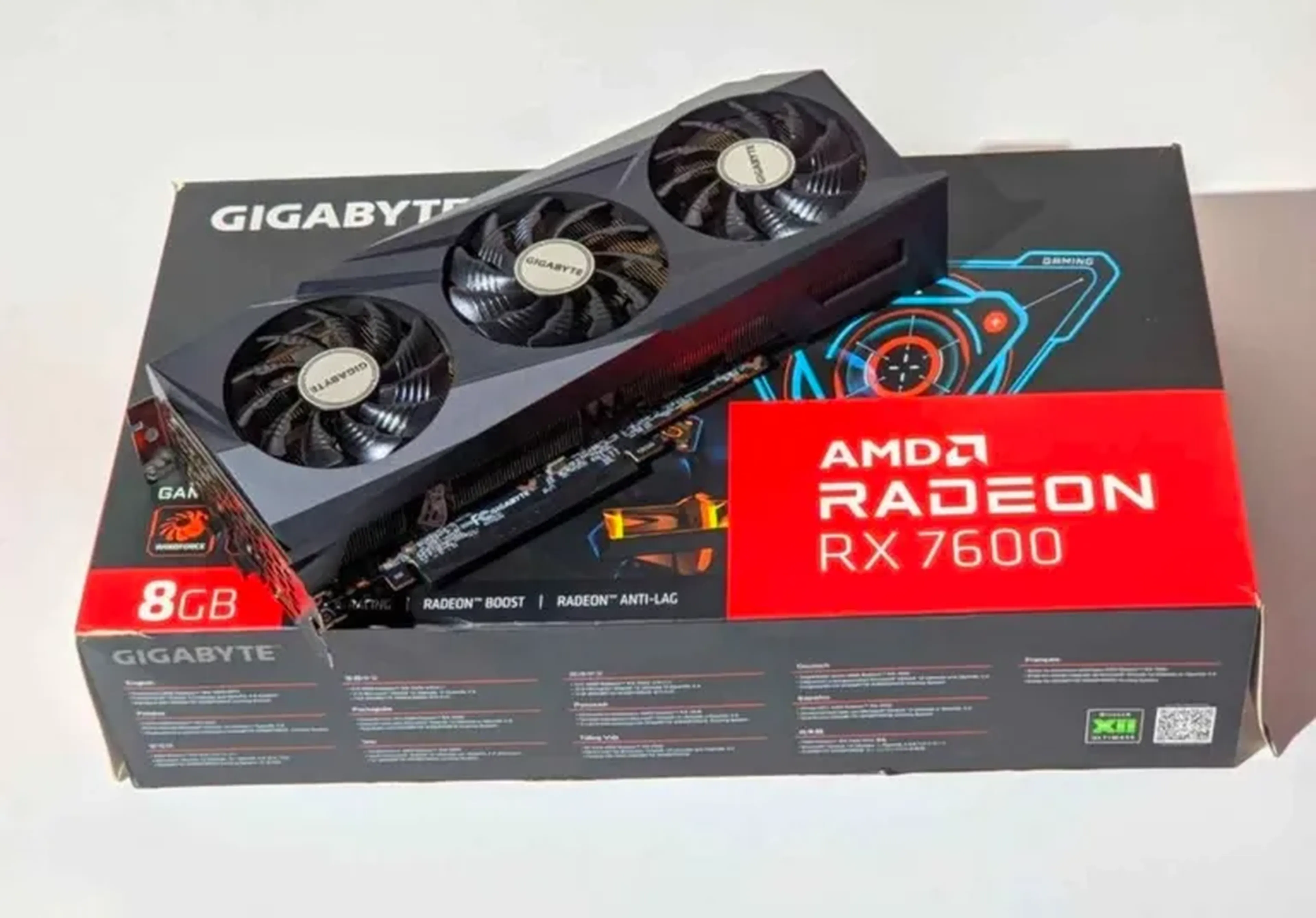 AMD Radeon RX 7600 8GB Gigabyte Gaming OC imagem