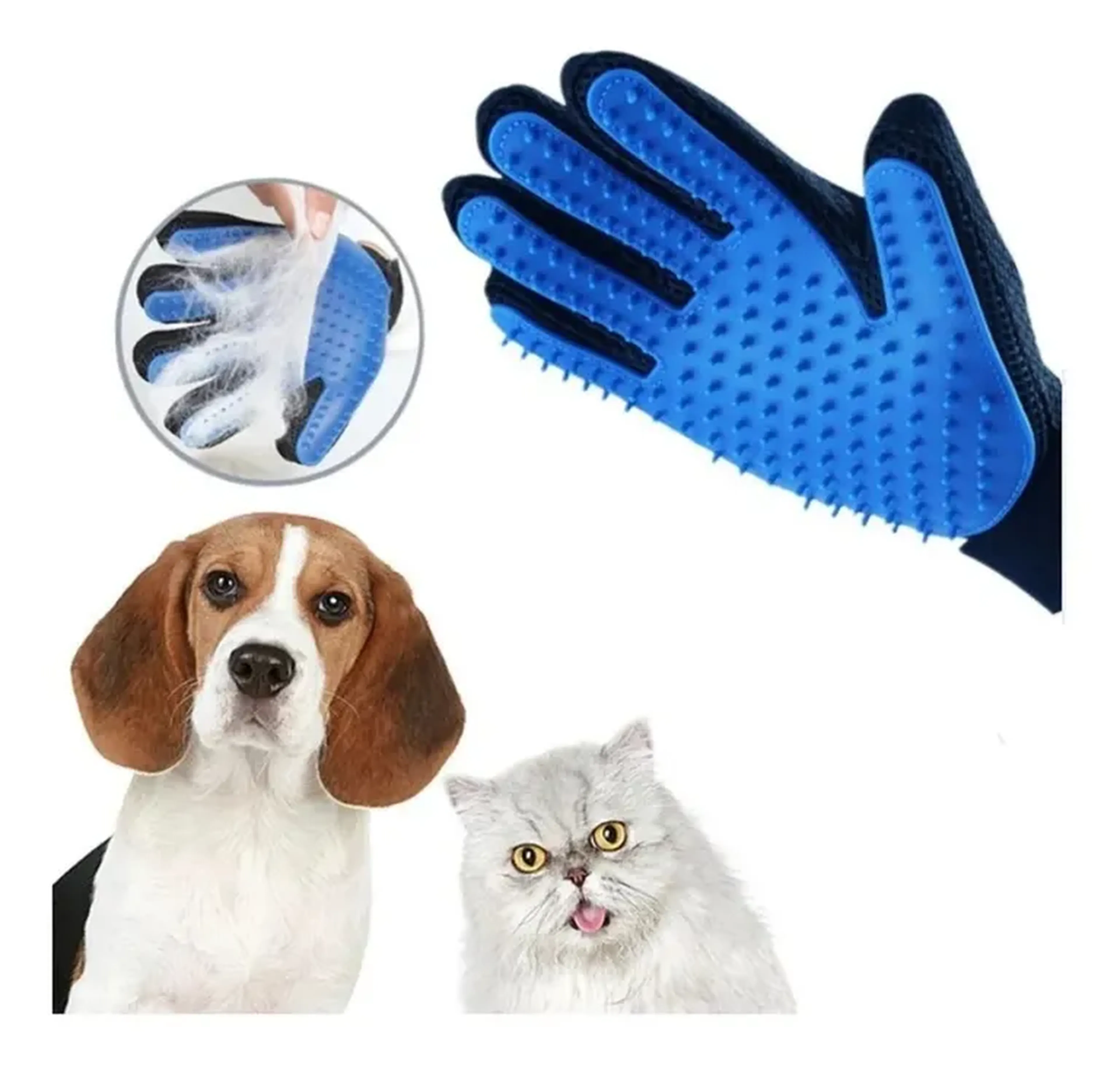 Luva Pet Escova Tira Remove Pelo Cachorro Gato Nano Magnética imagem