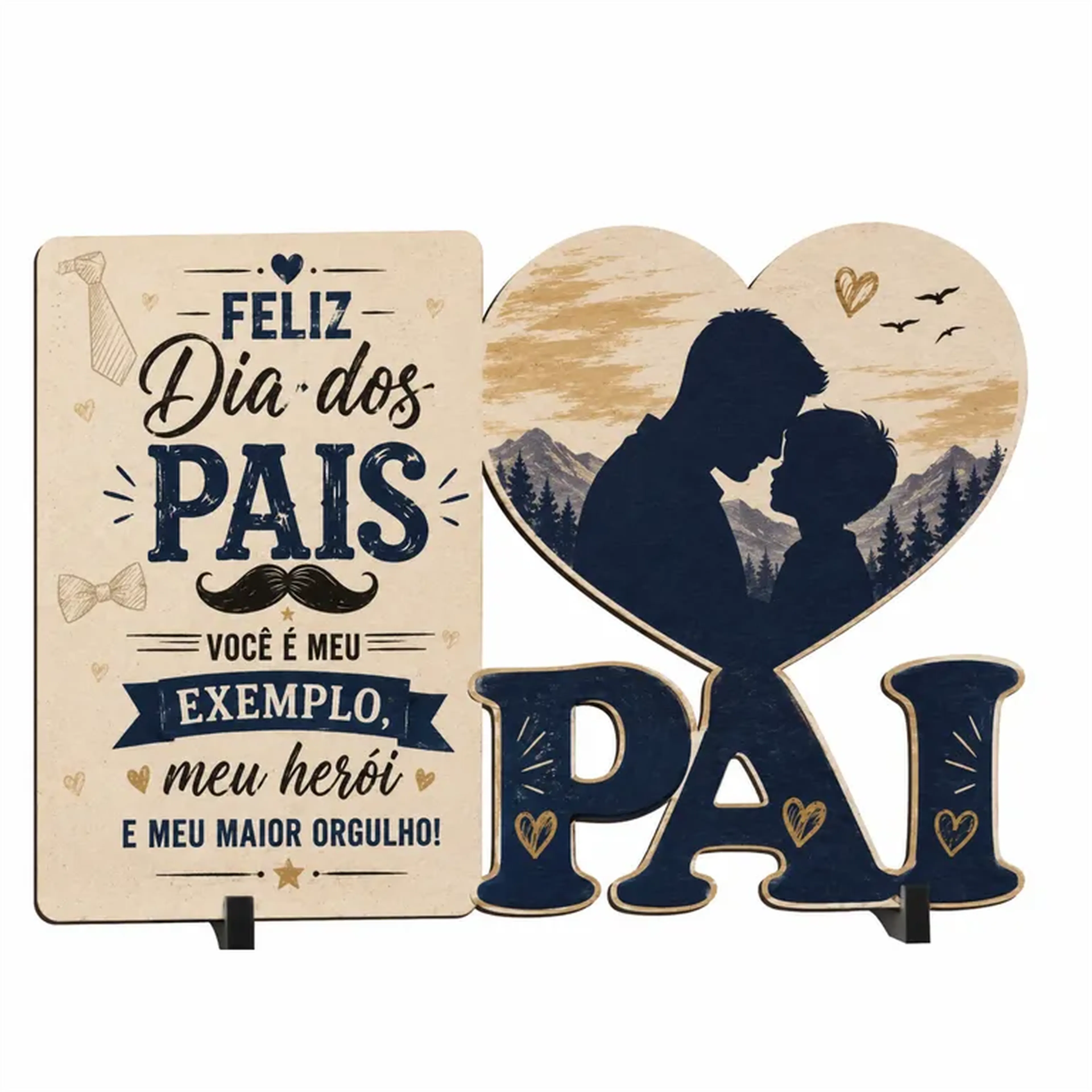 PORTA RETRATO MDF - PAI CORAÇÃO imagem