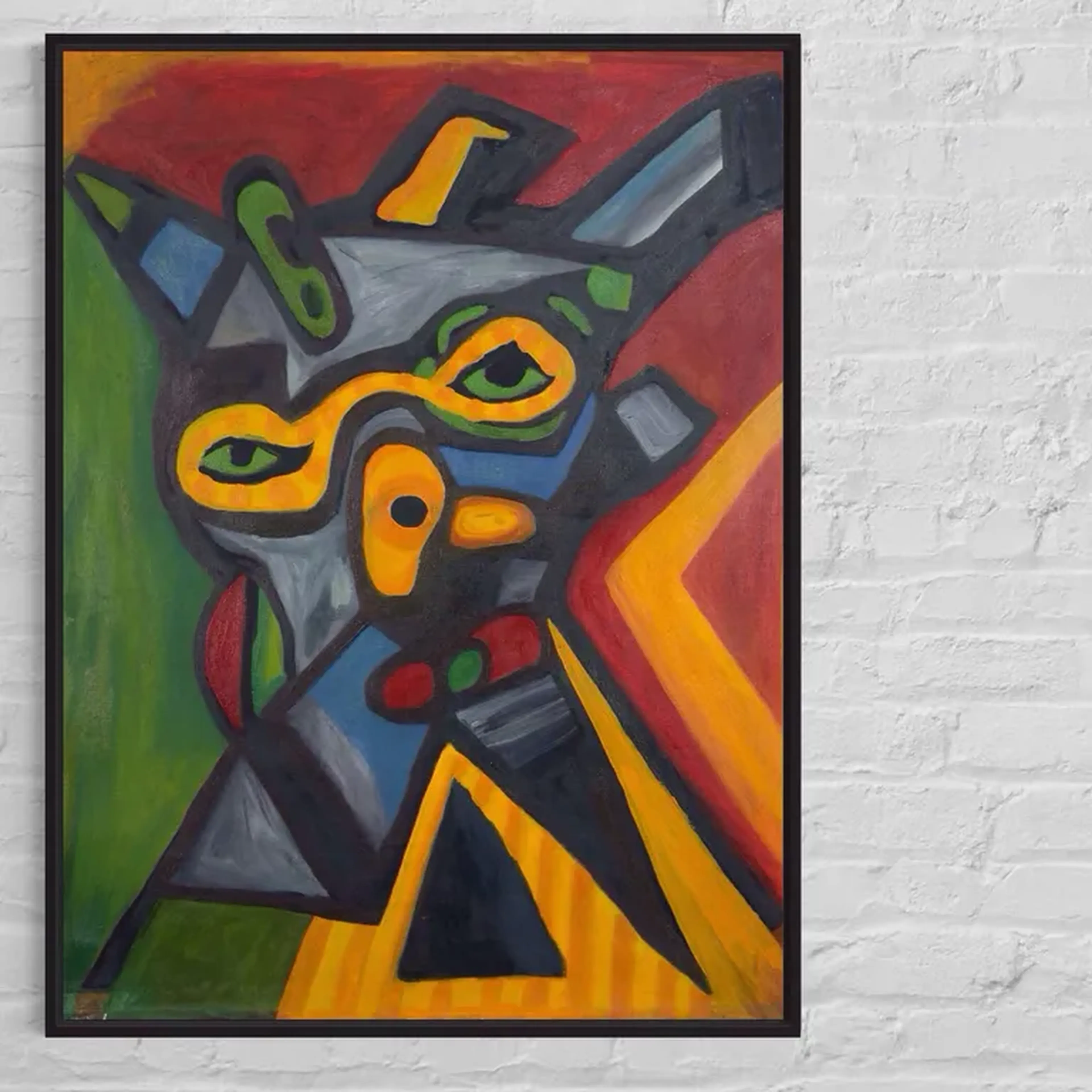 Pintura em óleo sobre tela - o professor fragmentado imagem