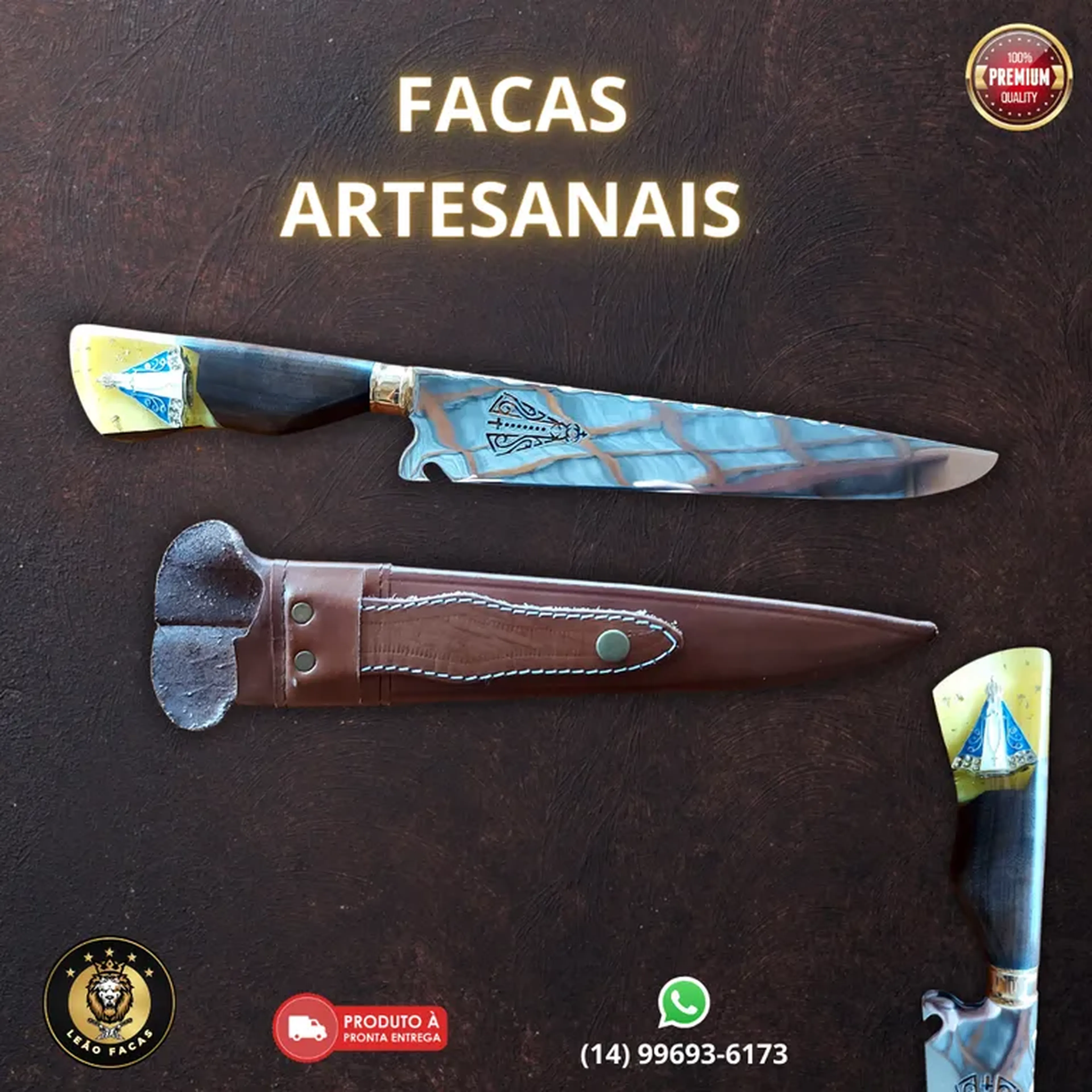 Faca Artesanal Nossa Senhora imagem