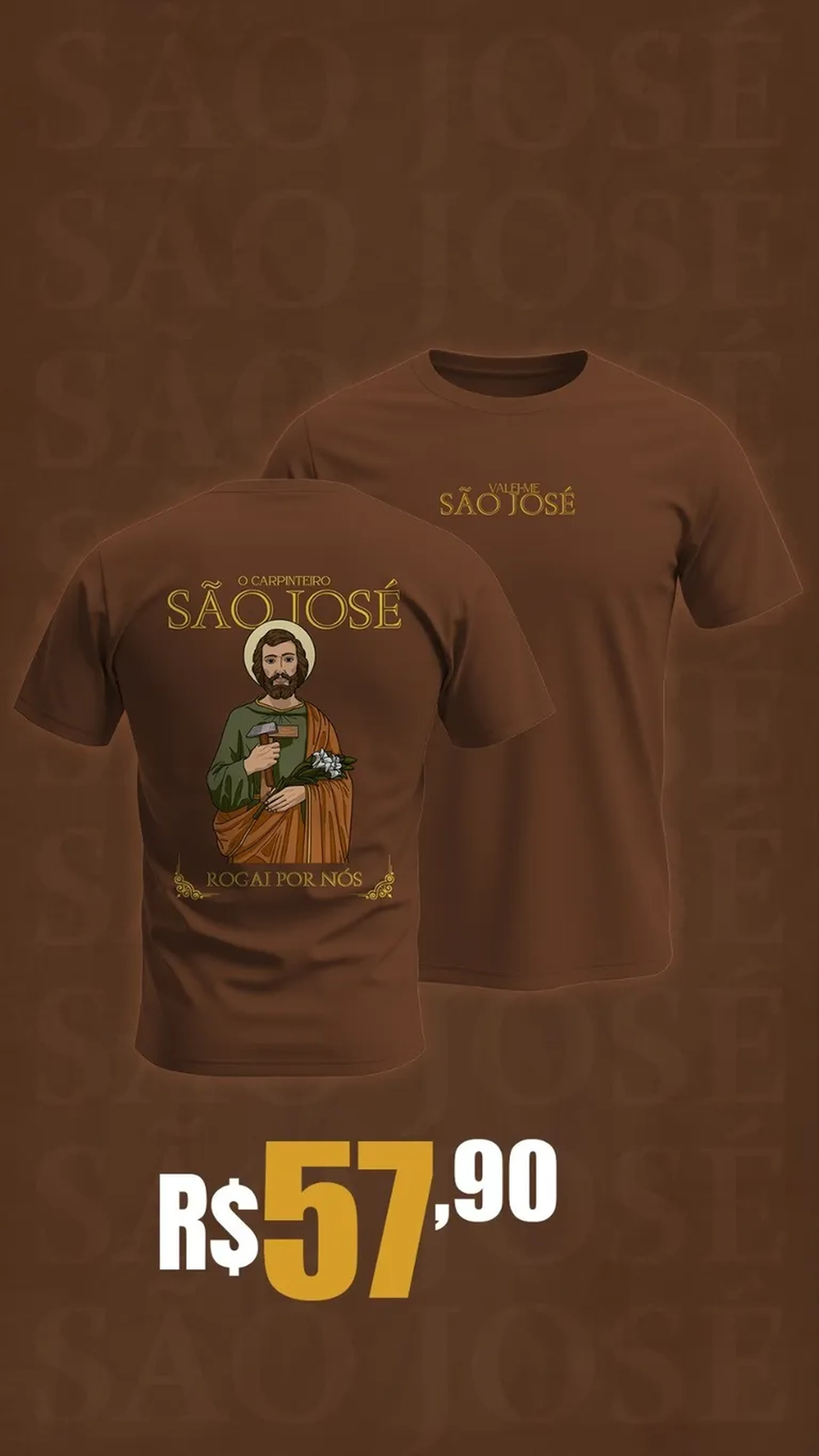 Camiseta de São José (Velei-me) imagem