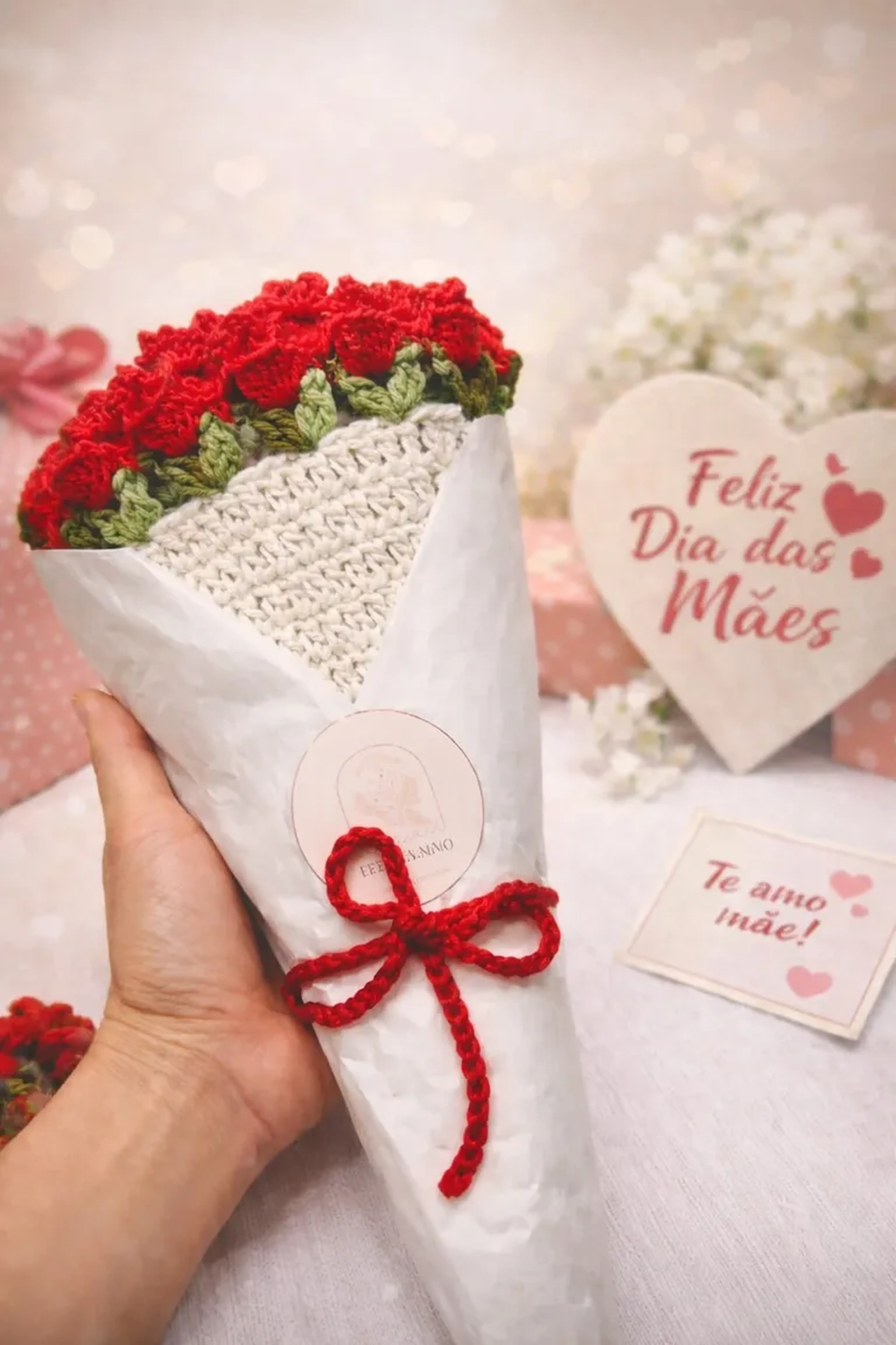 Centro de Mesa Tulipa - BUQUET💐 - VERMELHO imagem