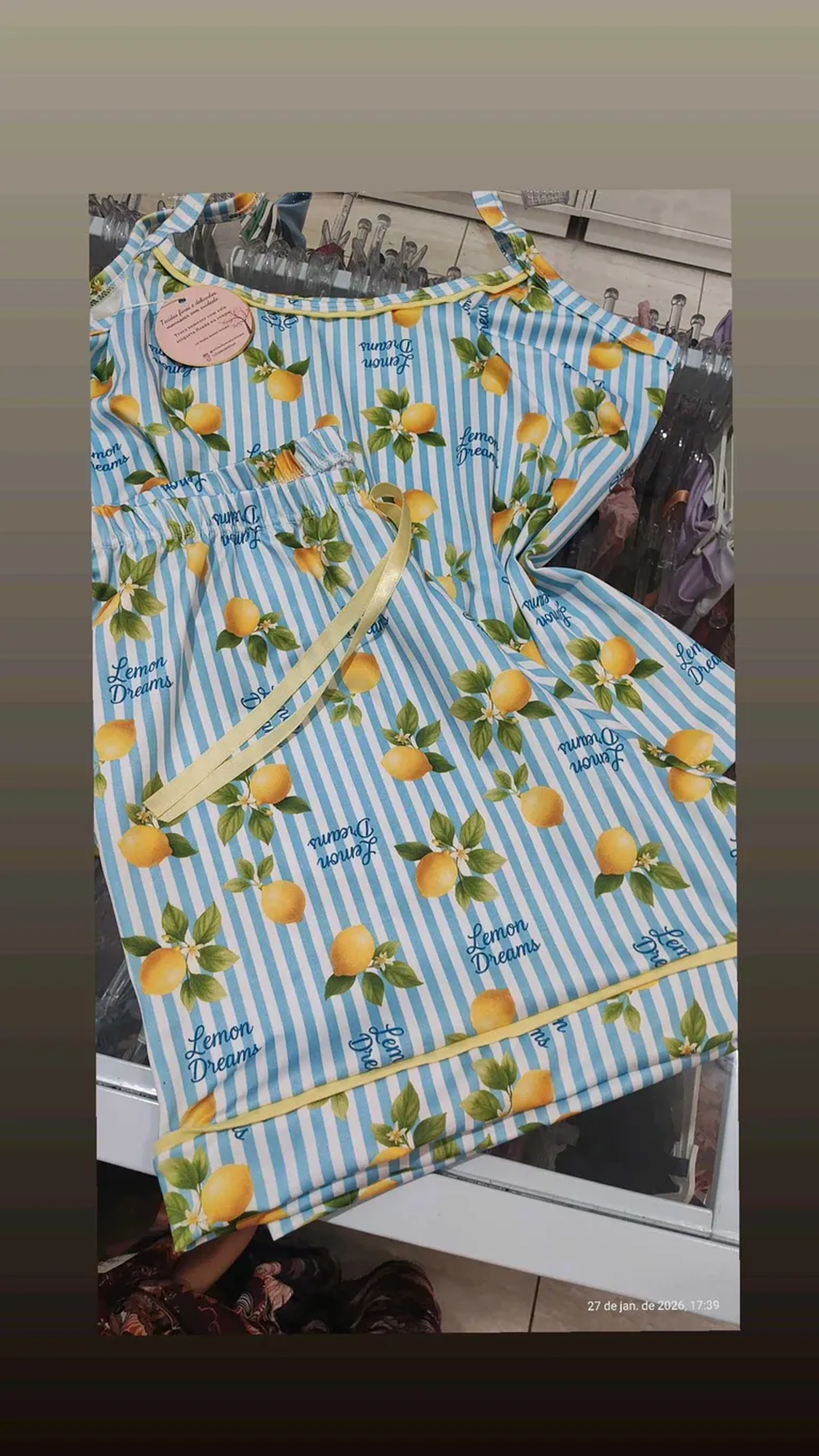 pijama estampa de limão 🍋 imagem