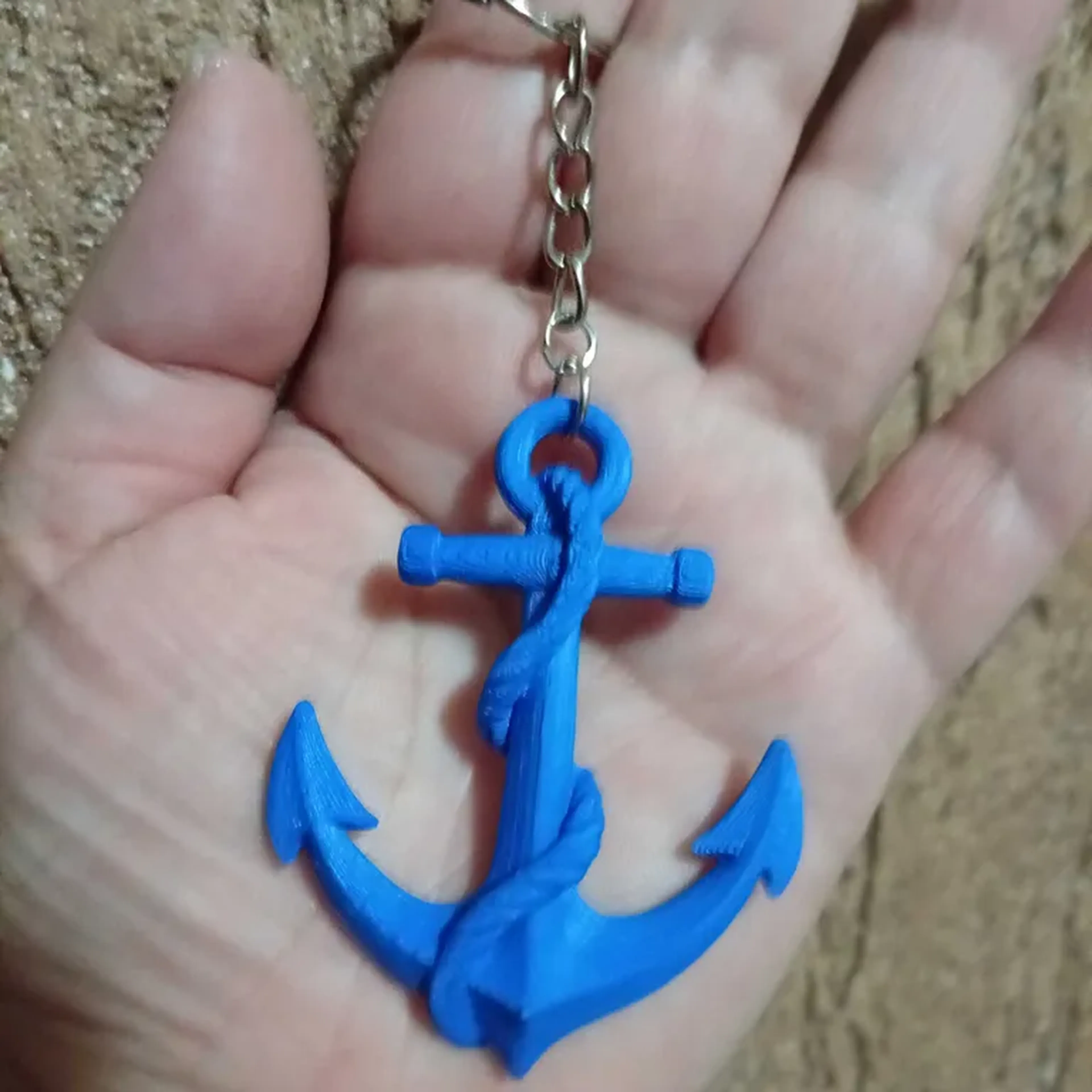 ⚓ Chaveiro Âncora em 3D – Mística Artesanatos imagem