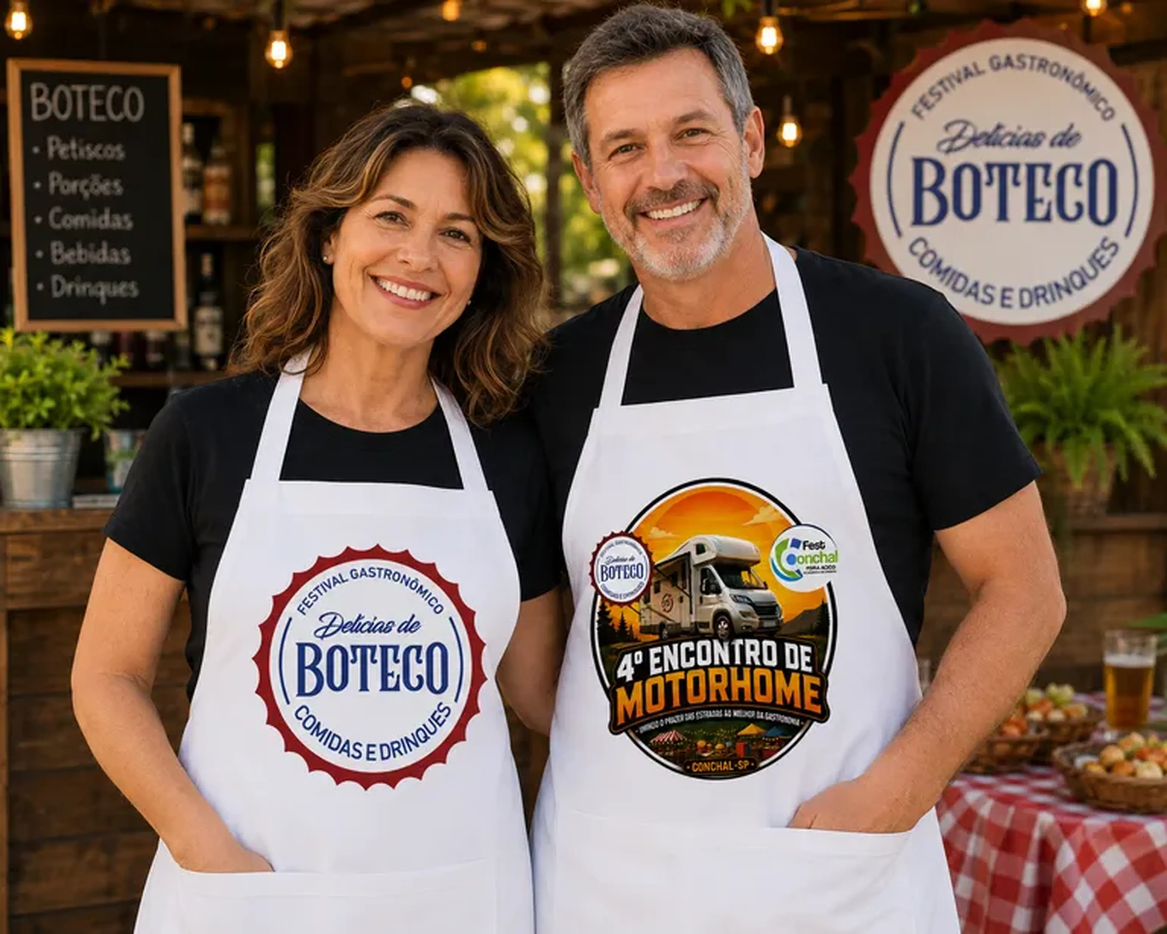 Avental com bolso e logo Motorhome ou Delicias de Boteco imagem