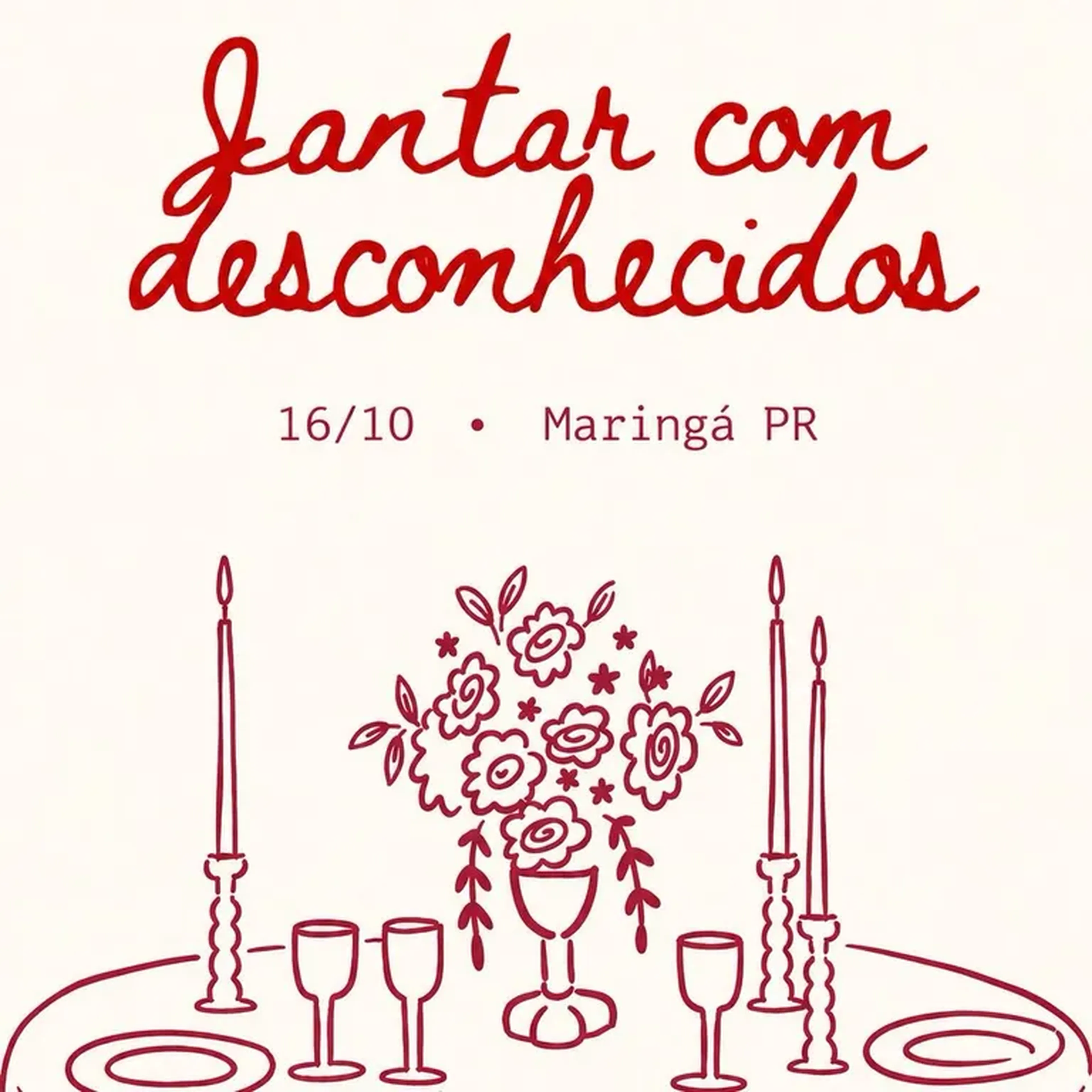 jantar com desconhecidos 16 10 Maringá imagem