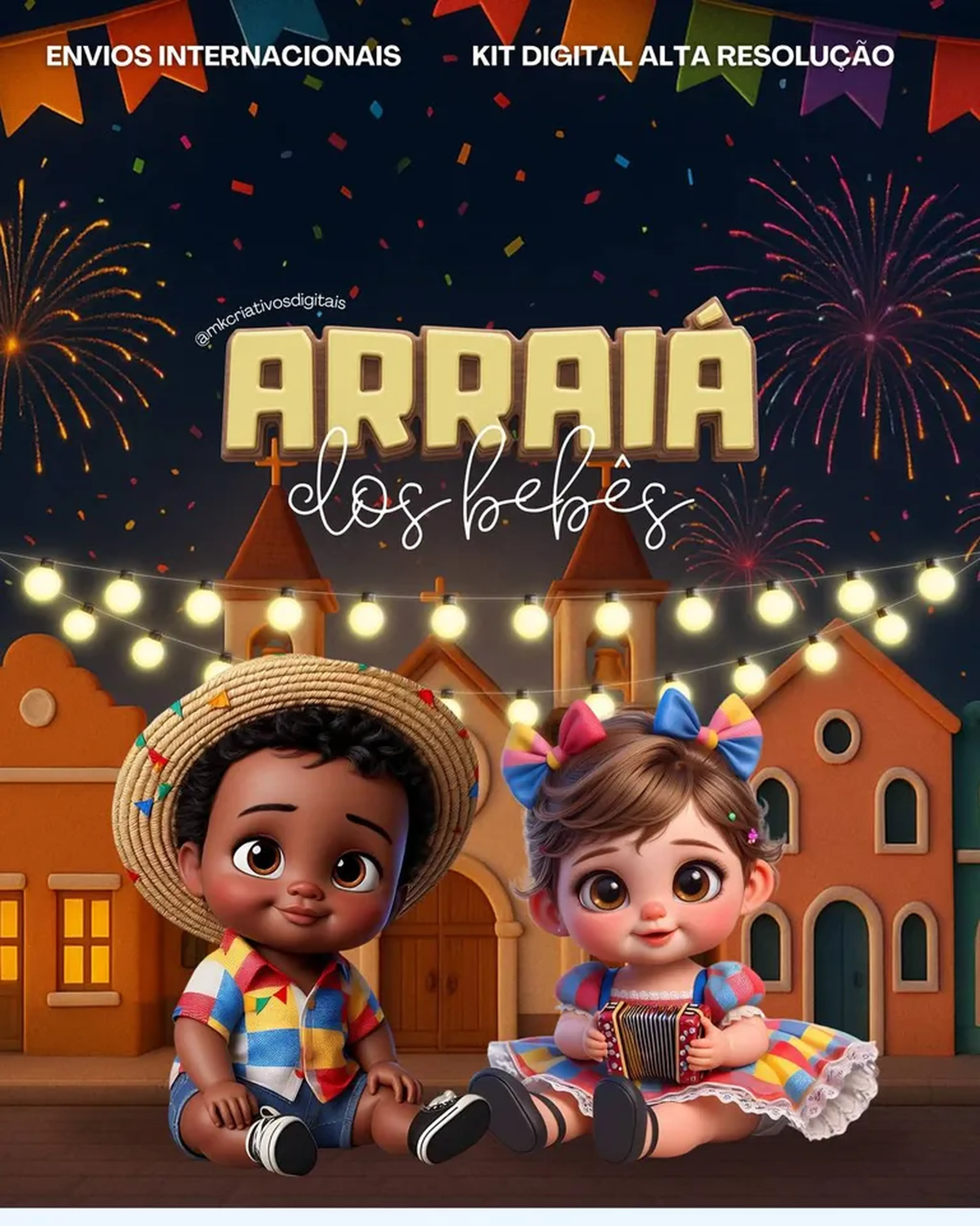 Arraiá dos bebês - Kit Digital PNG imagem