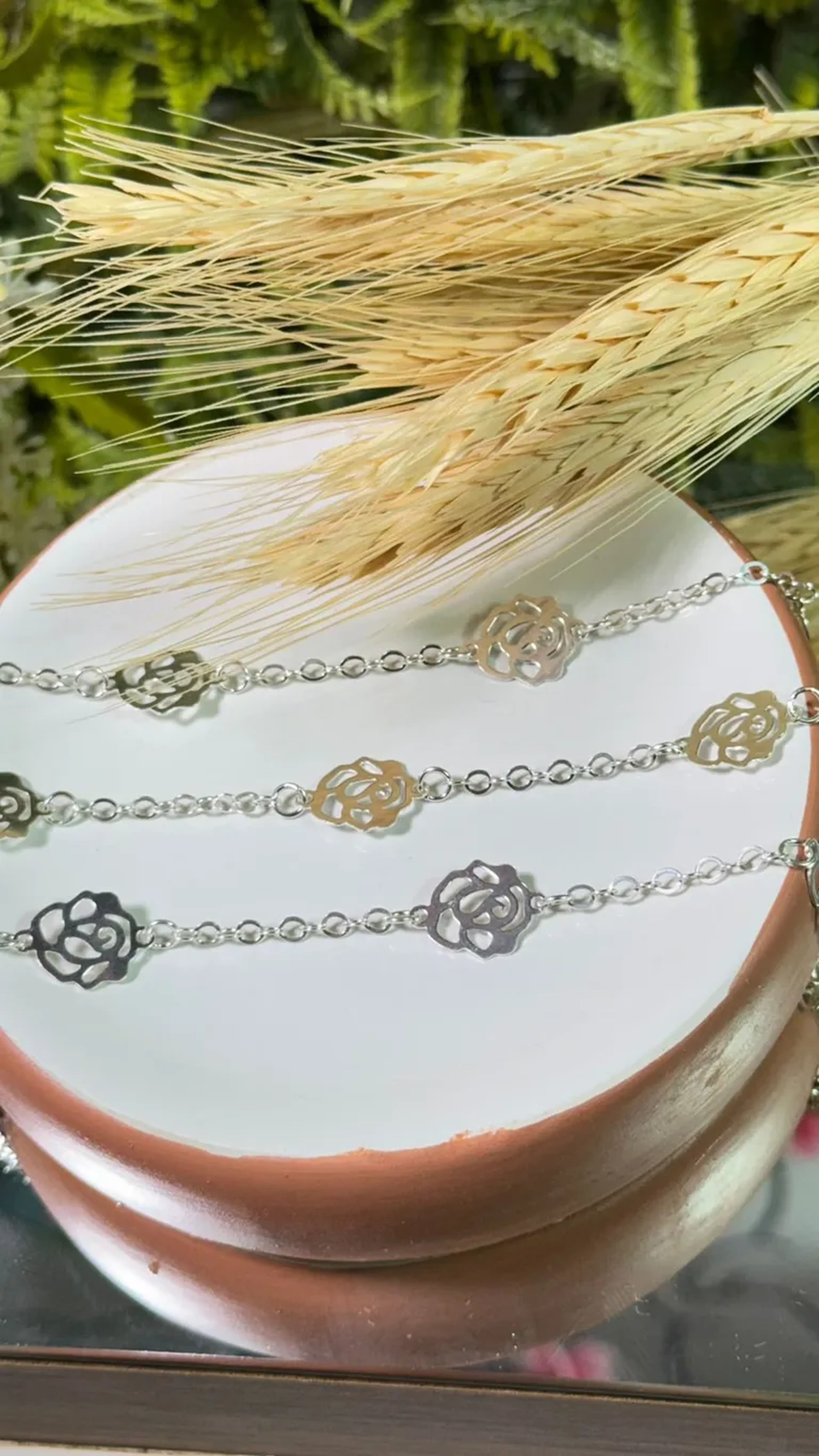 Pulseira flor de rosa imagem