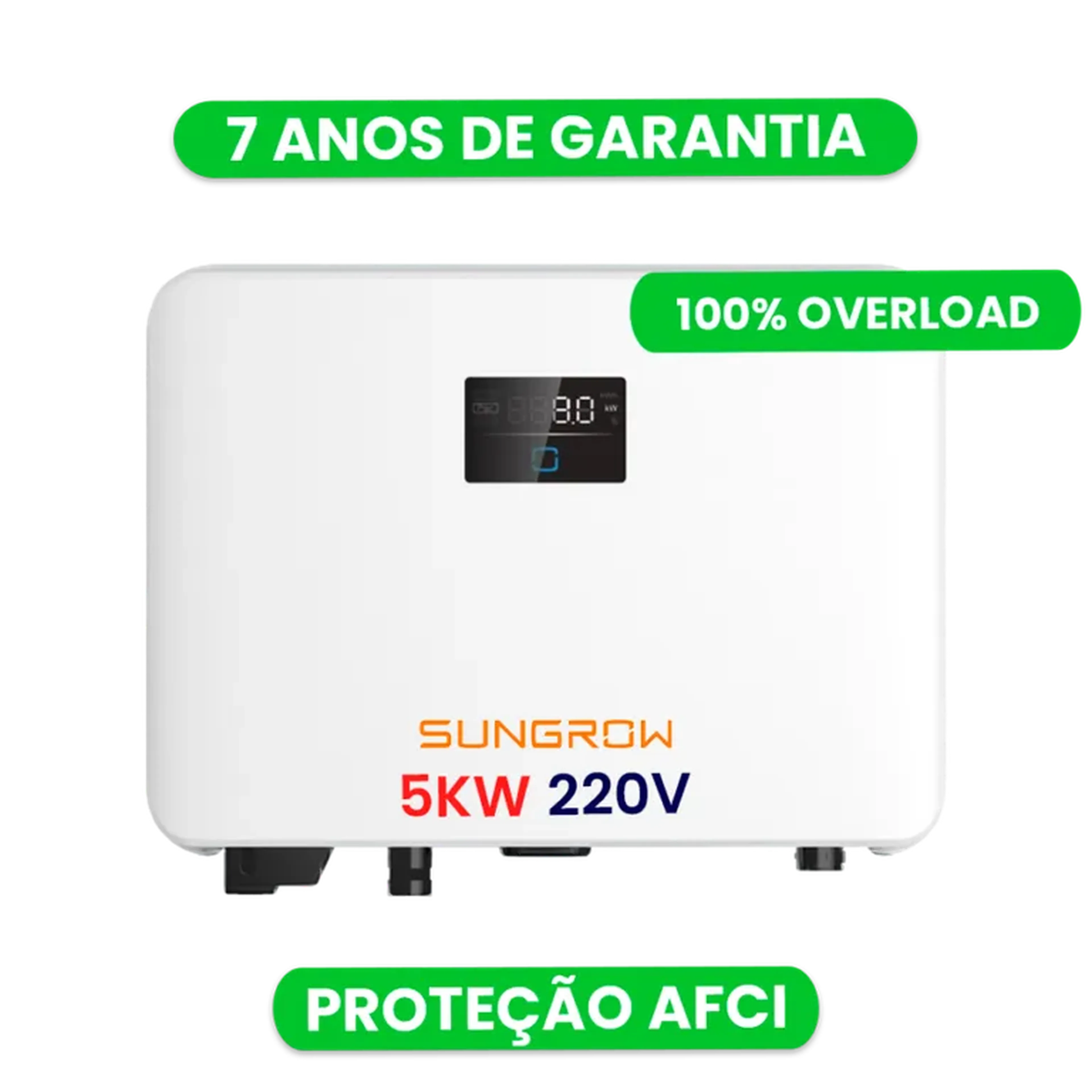 Inversor Solar Ongrid Sungrow 5kW 220V 2MPPT SG6.0RS-L Monitoram imagem