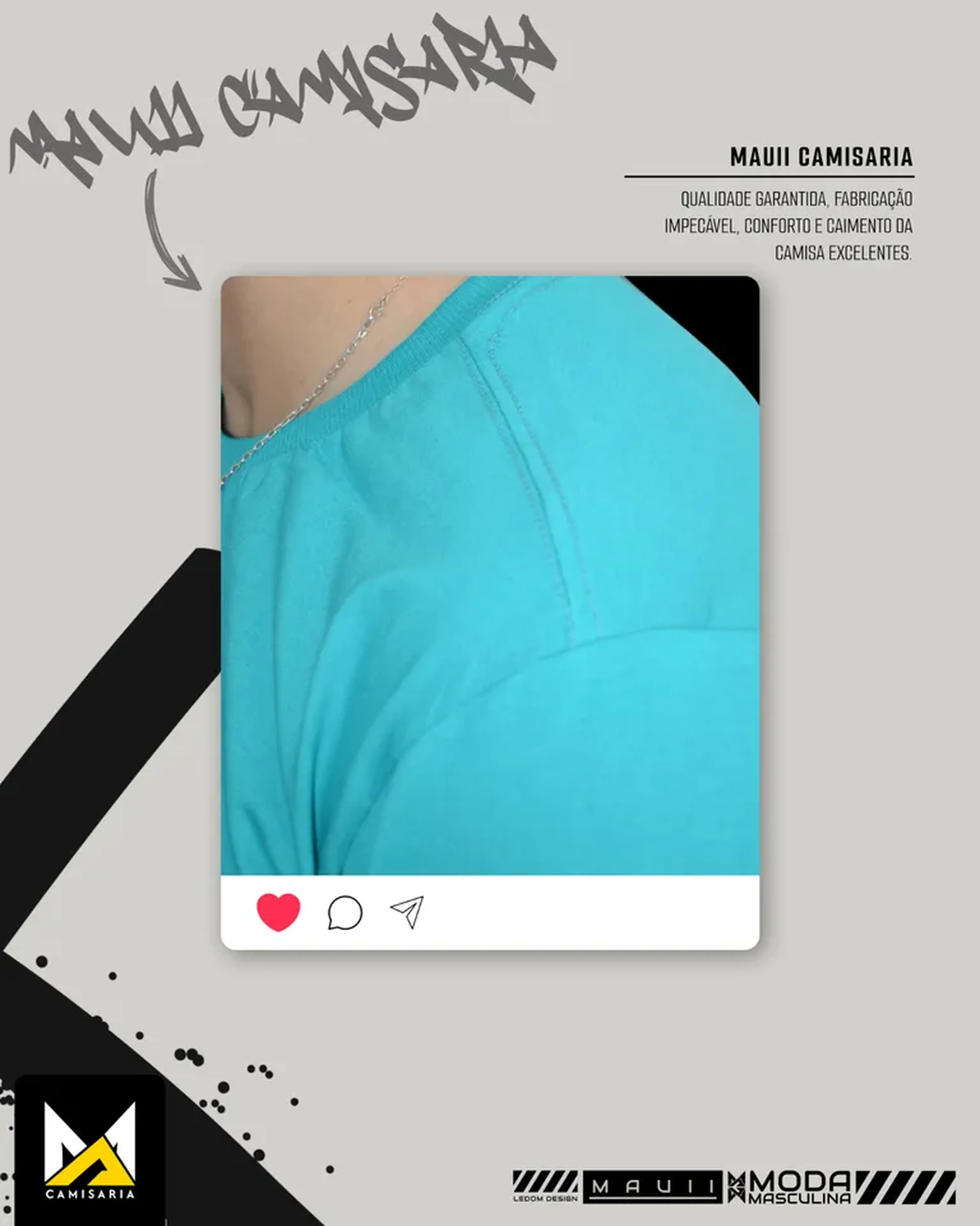 CAMISA MAUII - AZUL (A PARTIR DE 20 PEÇAS) imagem