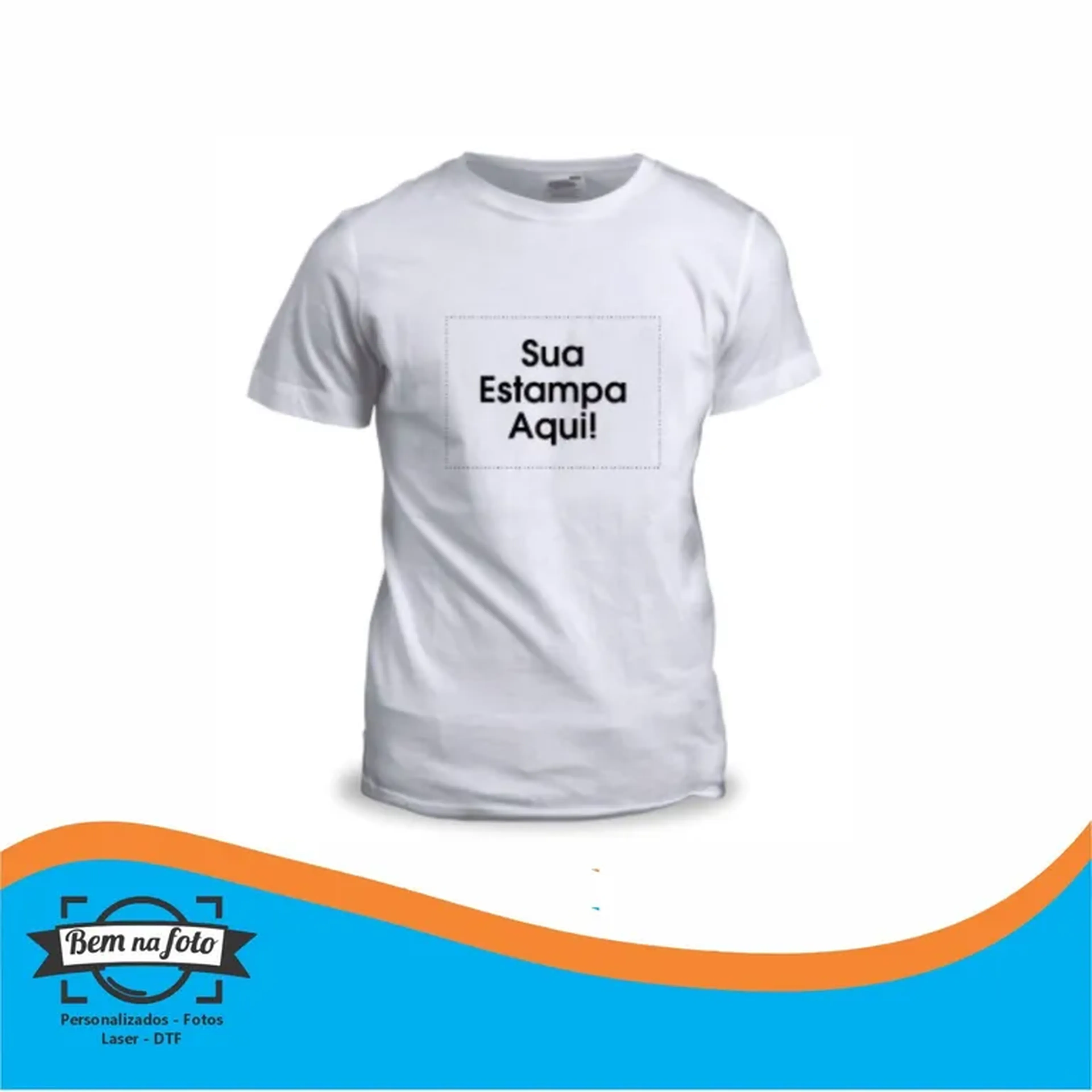 Camiseta branca personalizada imagem