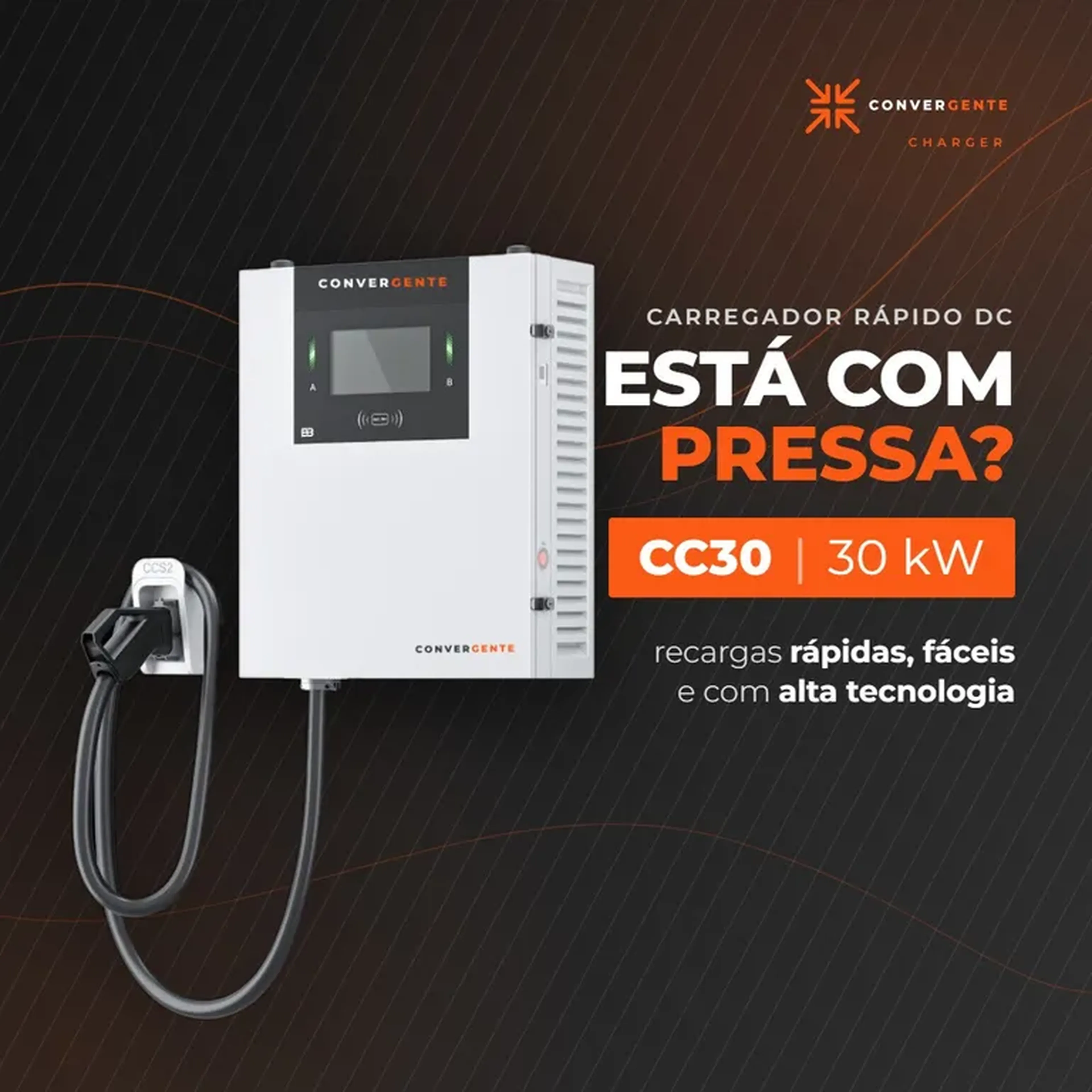 Carregador Rápido DC Convergente Charger 30 kW imagem