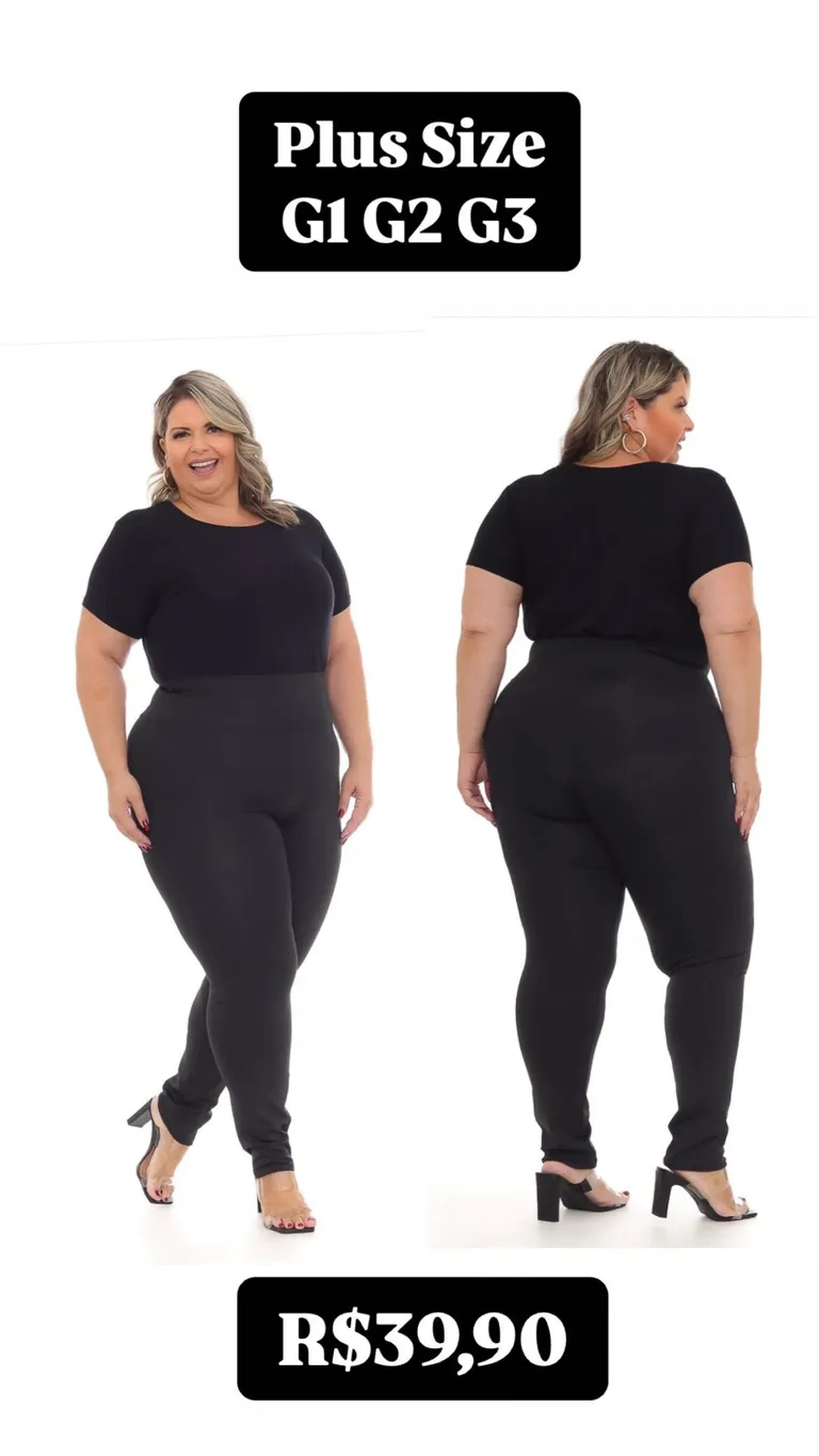 Calça legging flanelada Plus Size imagem