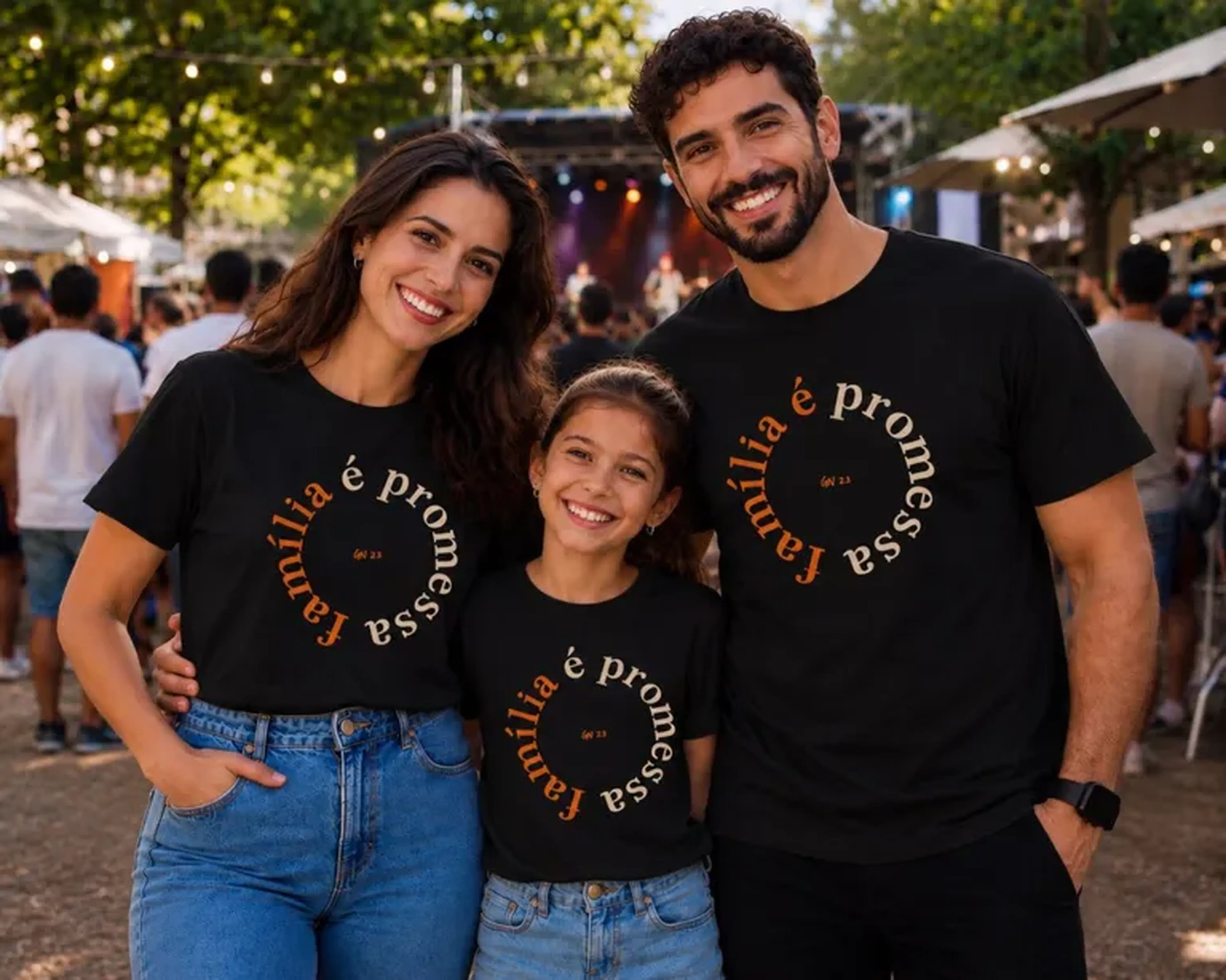 Camisa Família - 100% algodão - Preta imagem