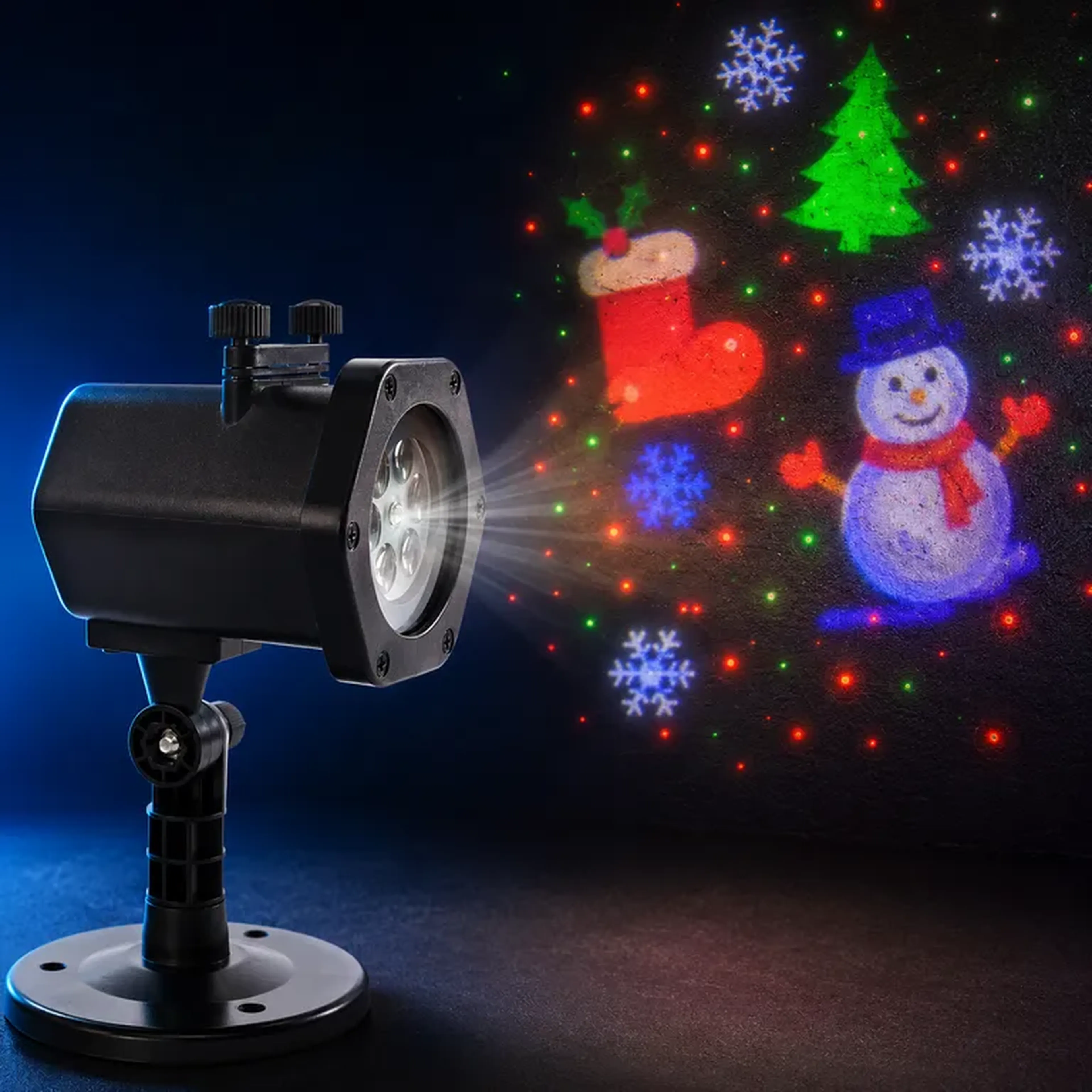 Projetor Holografico 7D Espeto Jardim Led Natal Halloween Festa imagem