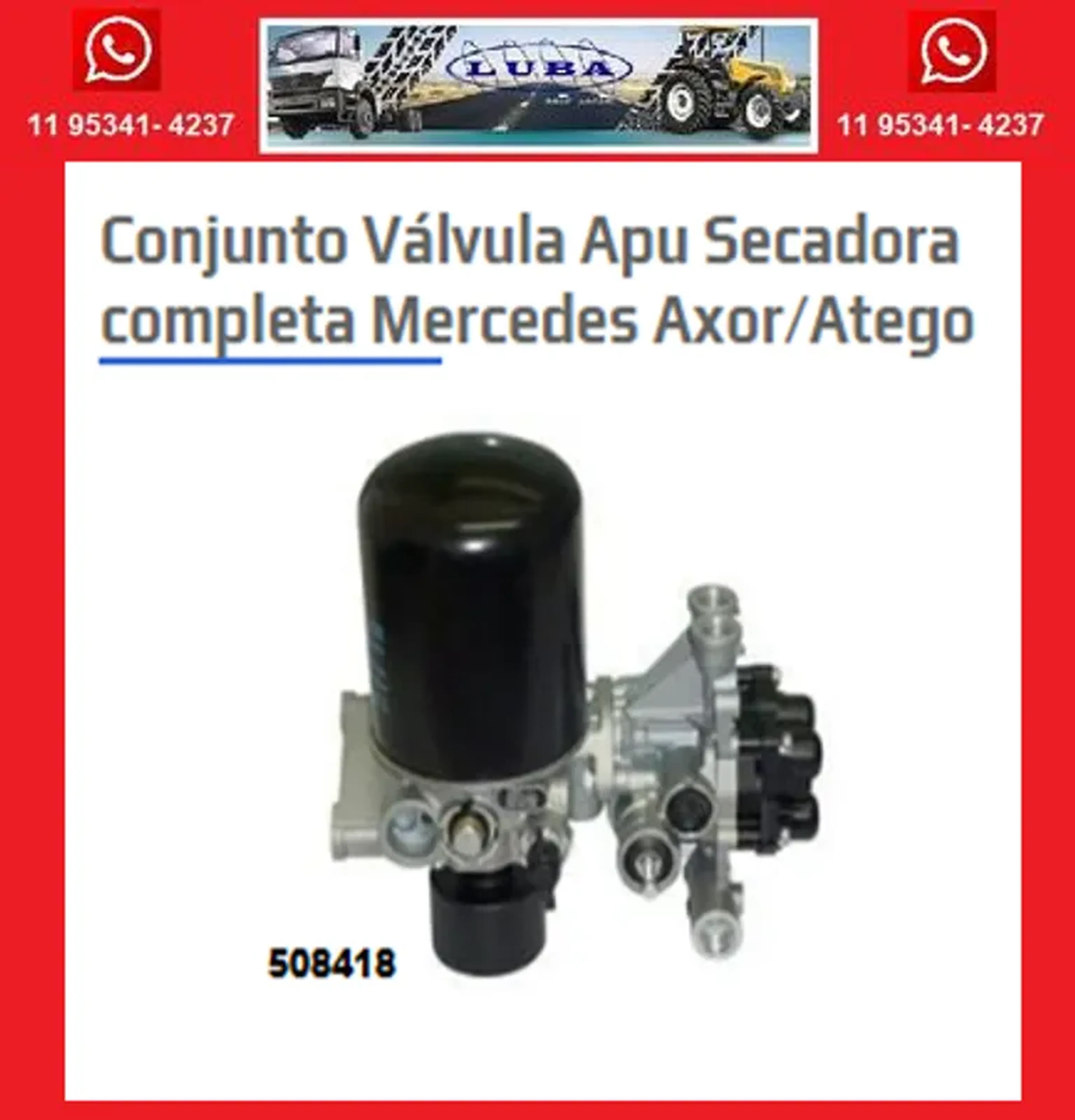 CONJUNTO VALVULAAPU SECADORA MBB AXOR - ATEGO imagem