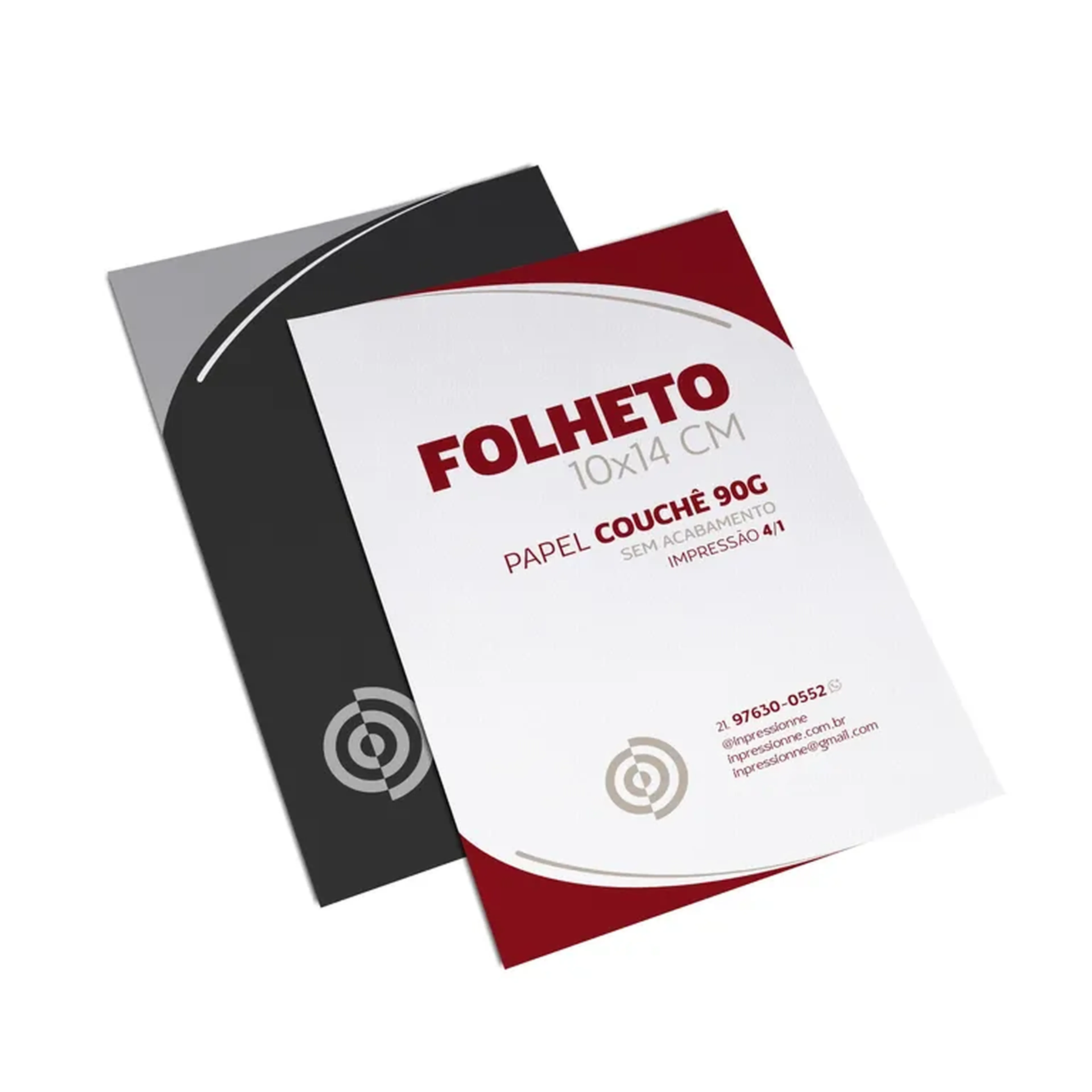 Folheto 10x14 cm - Couchê 90g - 4x1 - 1.000 unidades imagem