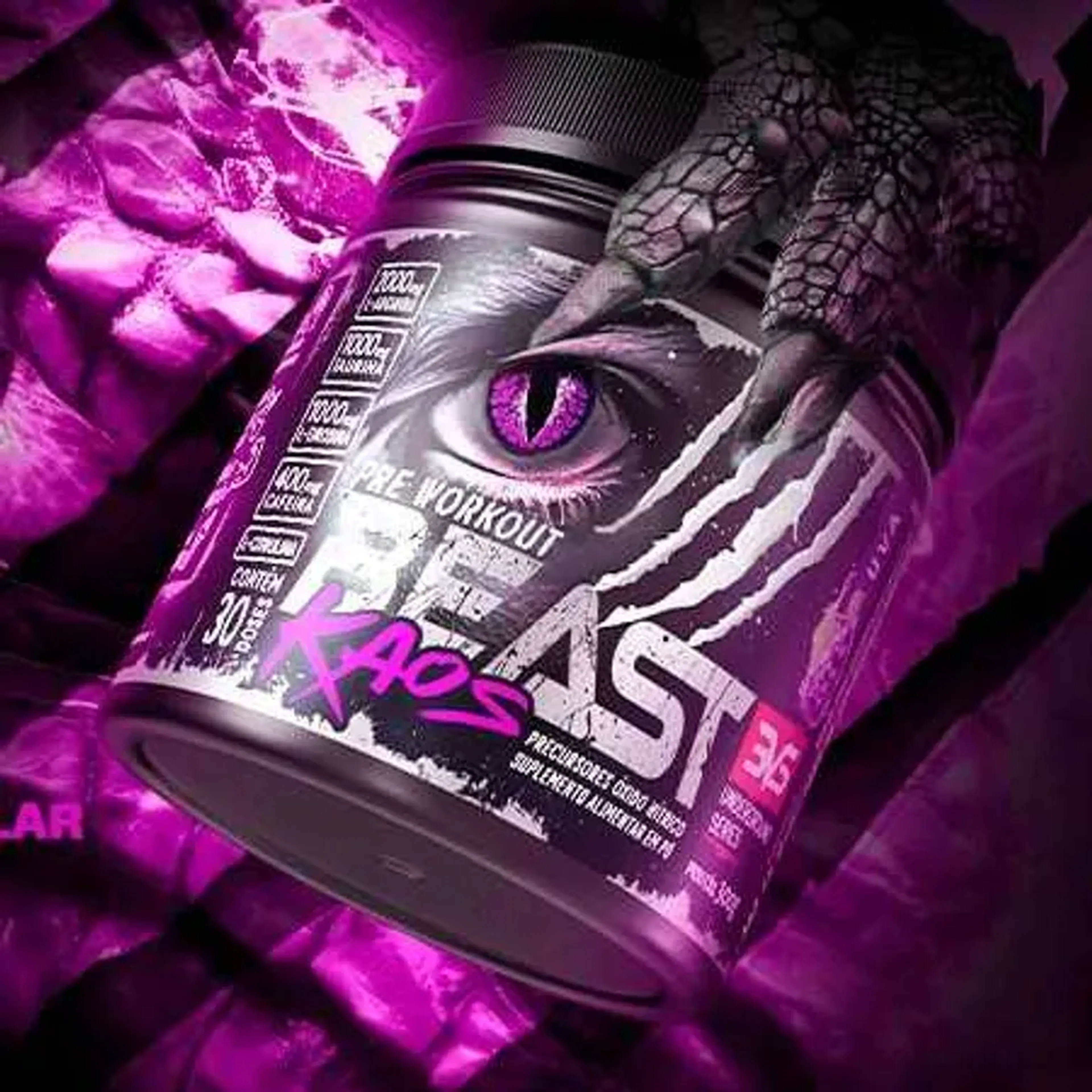 PRÉ-TREINO BEAST KAOS 300g 3VS imagem