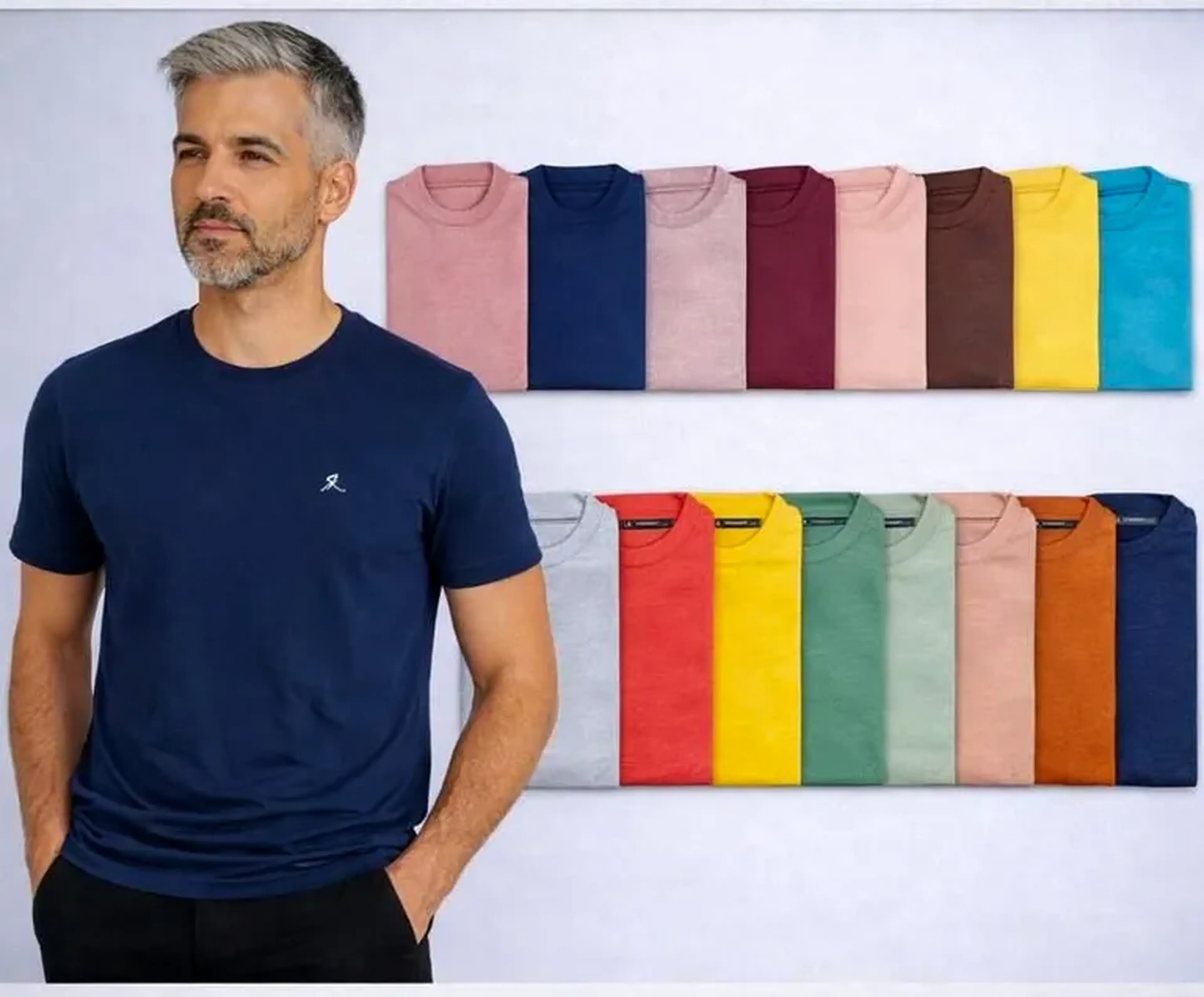 Camisa Básica - Cores Diversas - Tam. P imagem