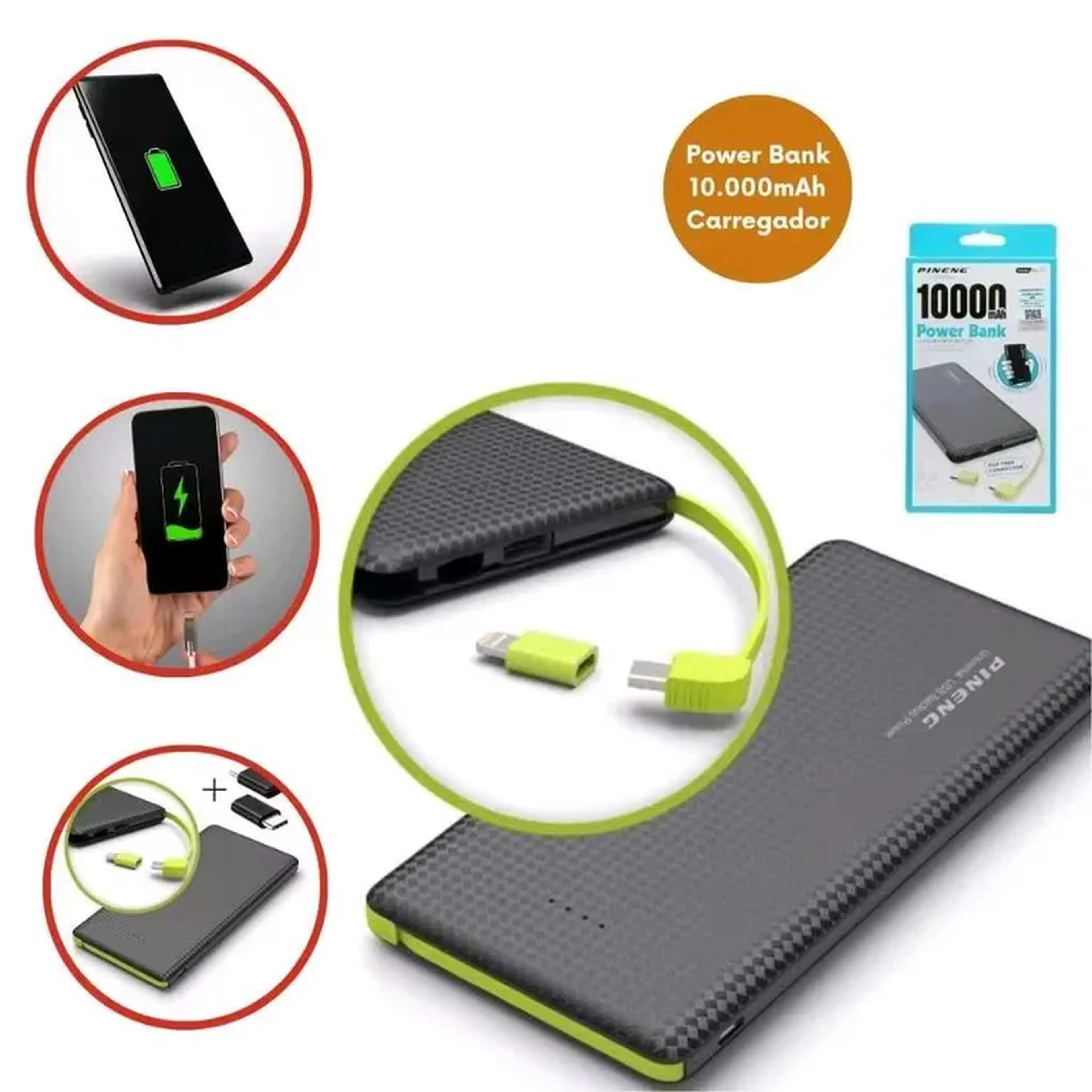 Powerbank Portátil 10000mah imagem