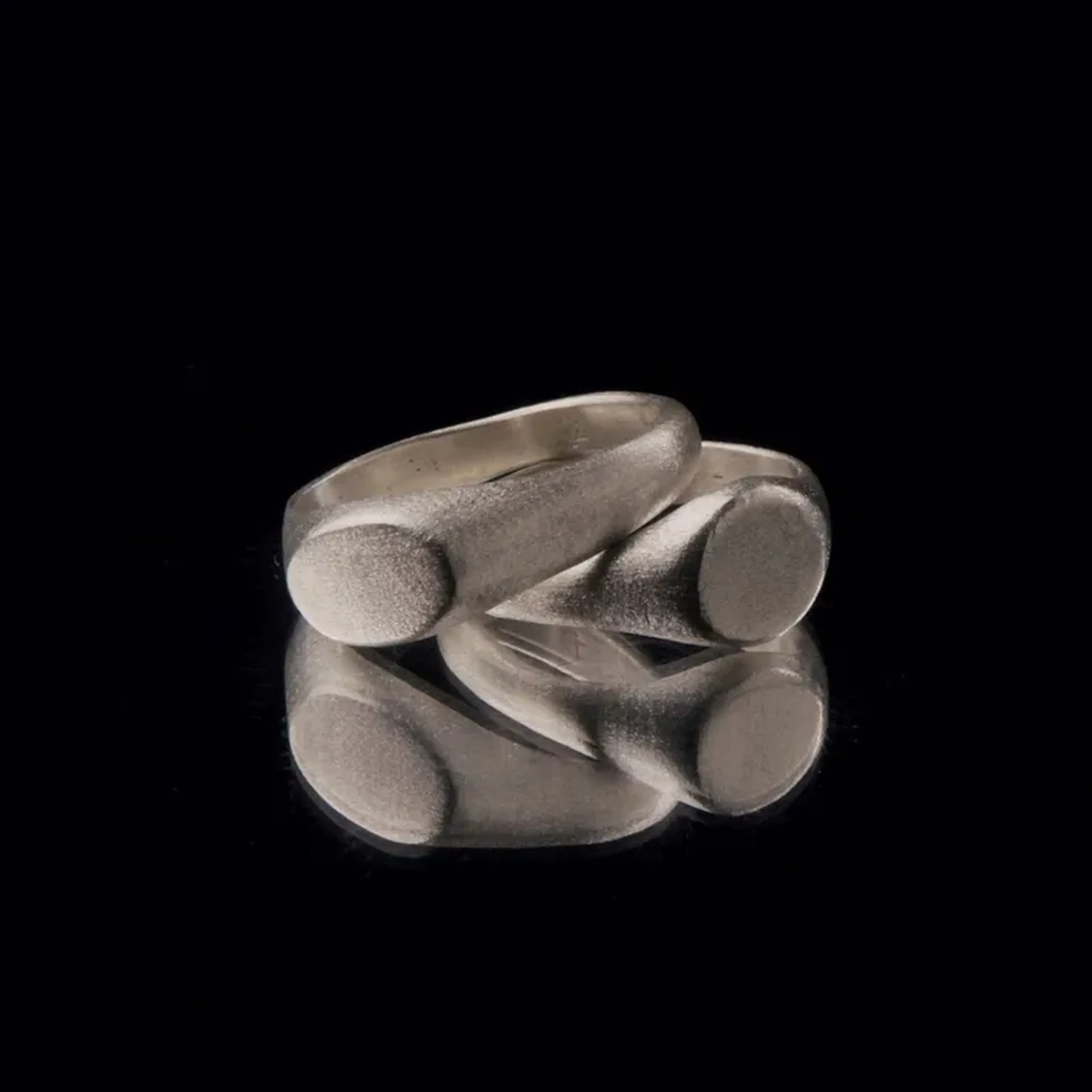Anel Oval - Prateado imagem