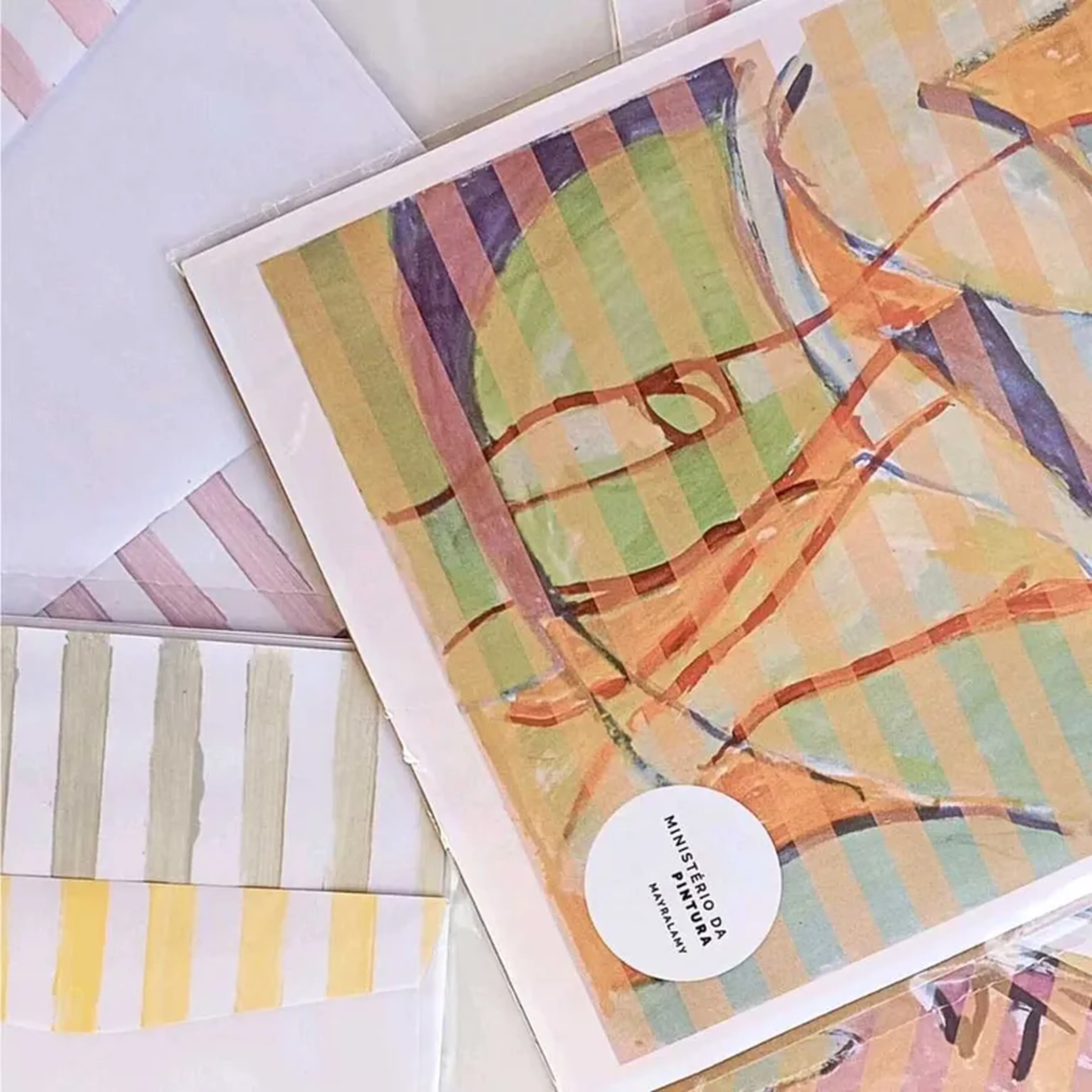 Retratos de Lia I - Kit com 3 papéis de carta e três envelopes imagem
