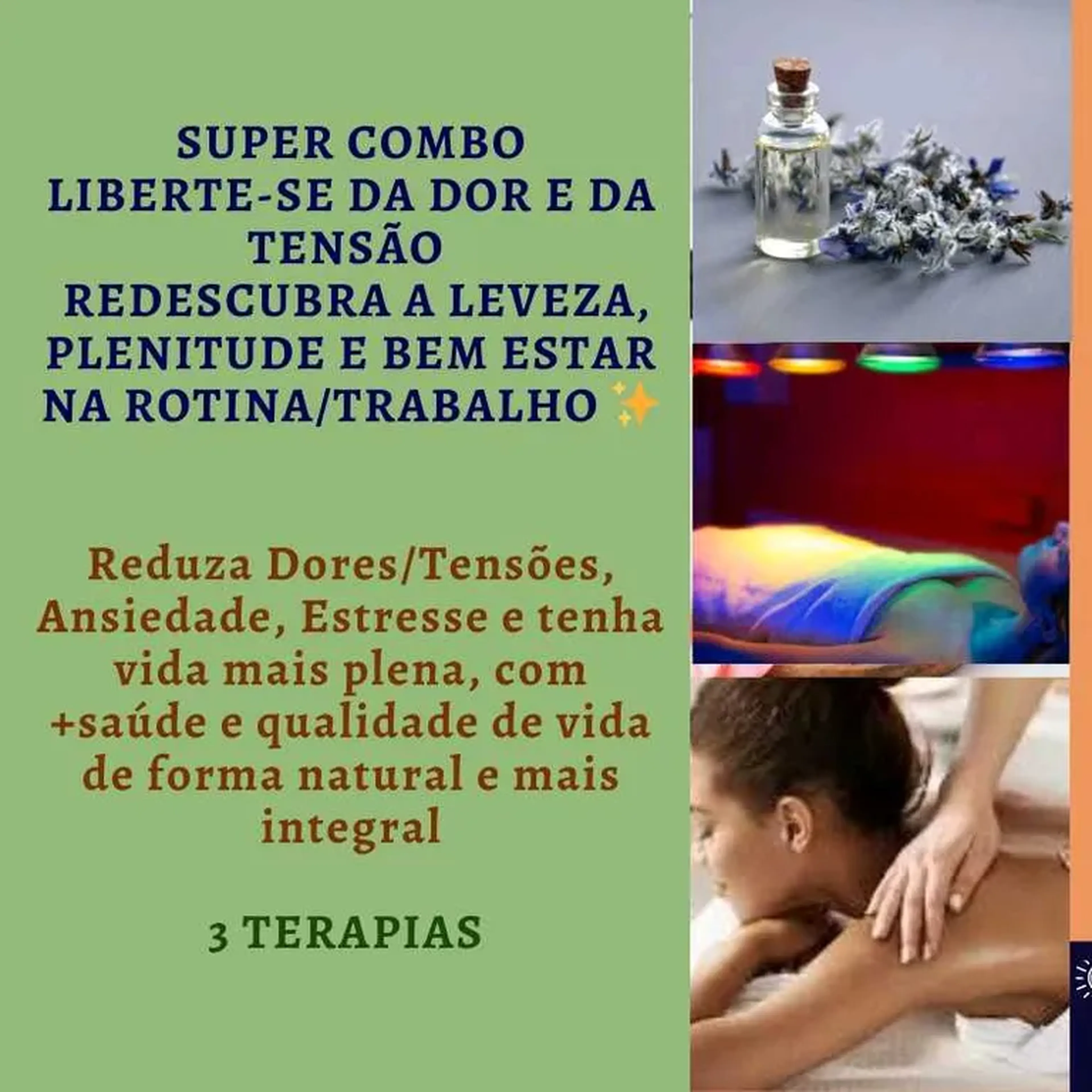 Combo Premium-Redução Dores e Tensoes-SP 3 Terapias imagem