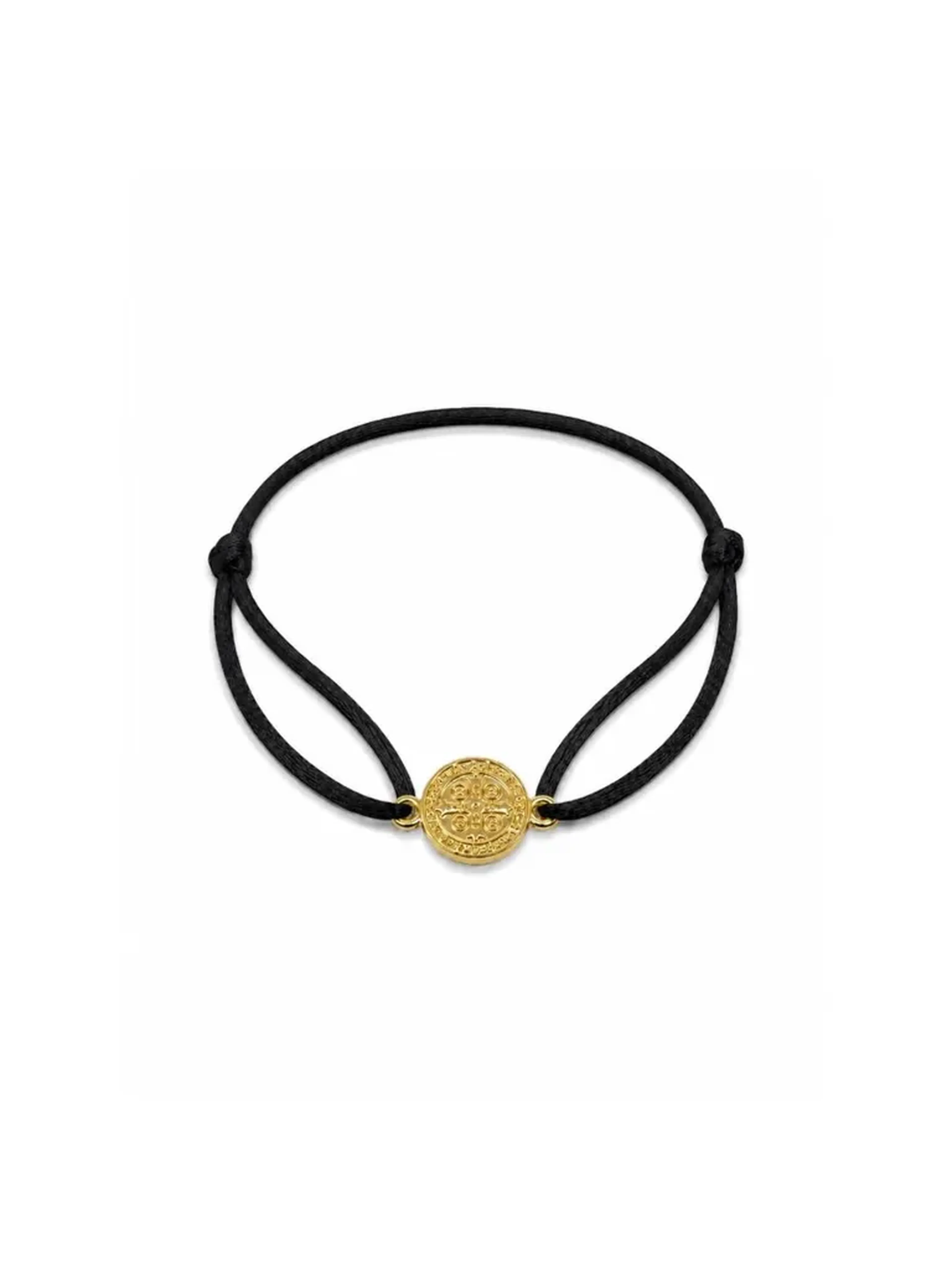 Pulseira San Benedetto – Preta com Dourado imagem