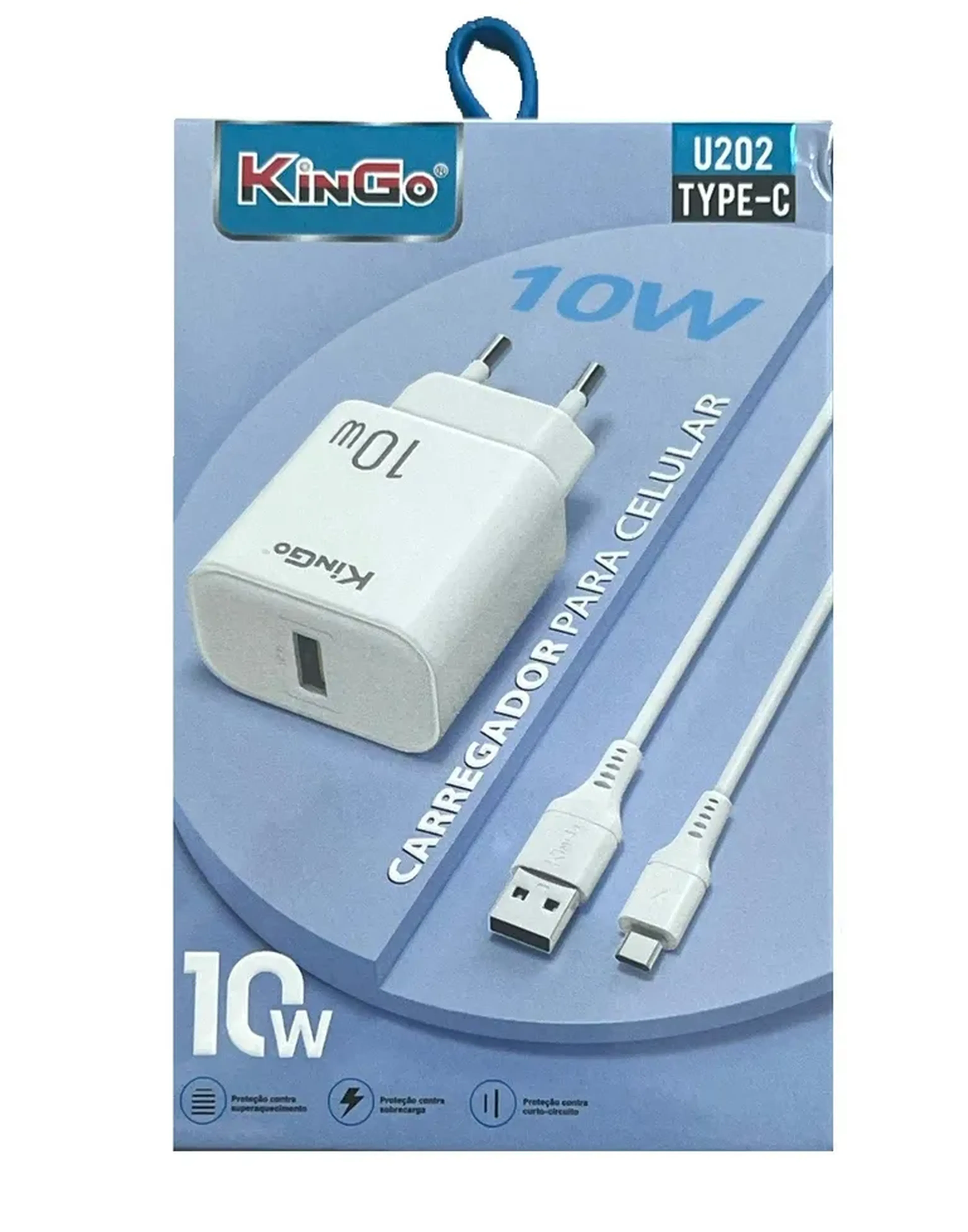 Carregador KINGO U202 10W + Cabo Tipo C imagem