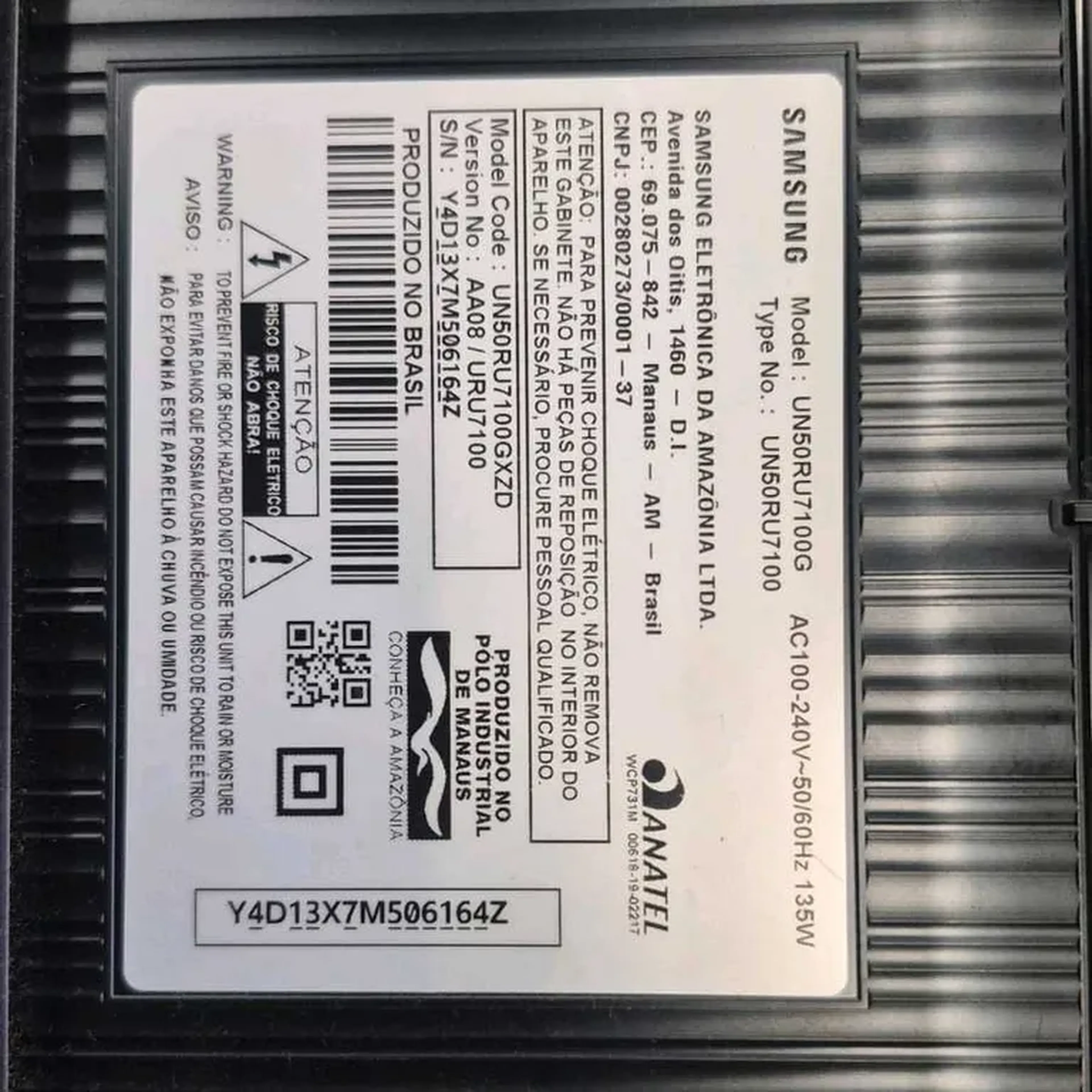 Samsung TV 1 Un50ru7100g imagem