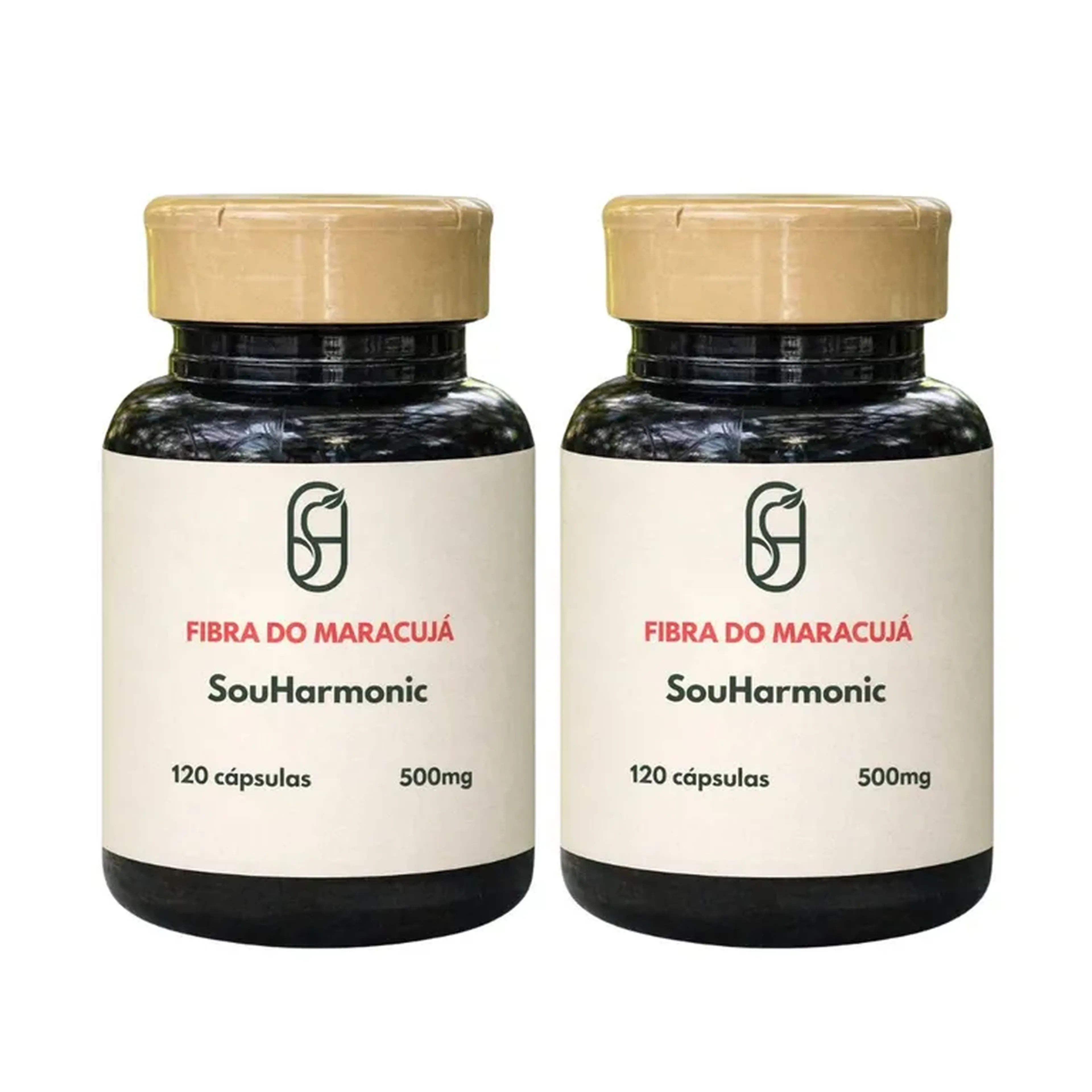 Kit 2 - 2 POTES FIBRA DO MARACUJÁ - cada um 120 cápsulas 500mg imagem