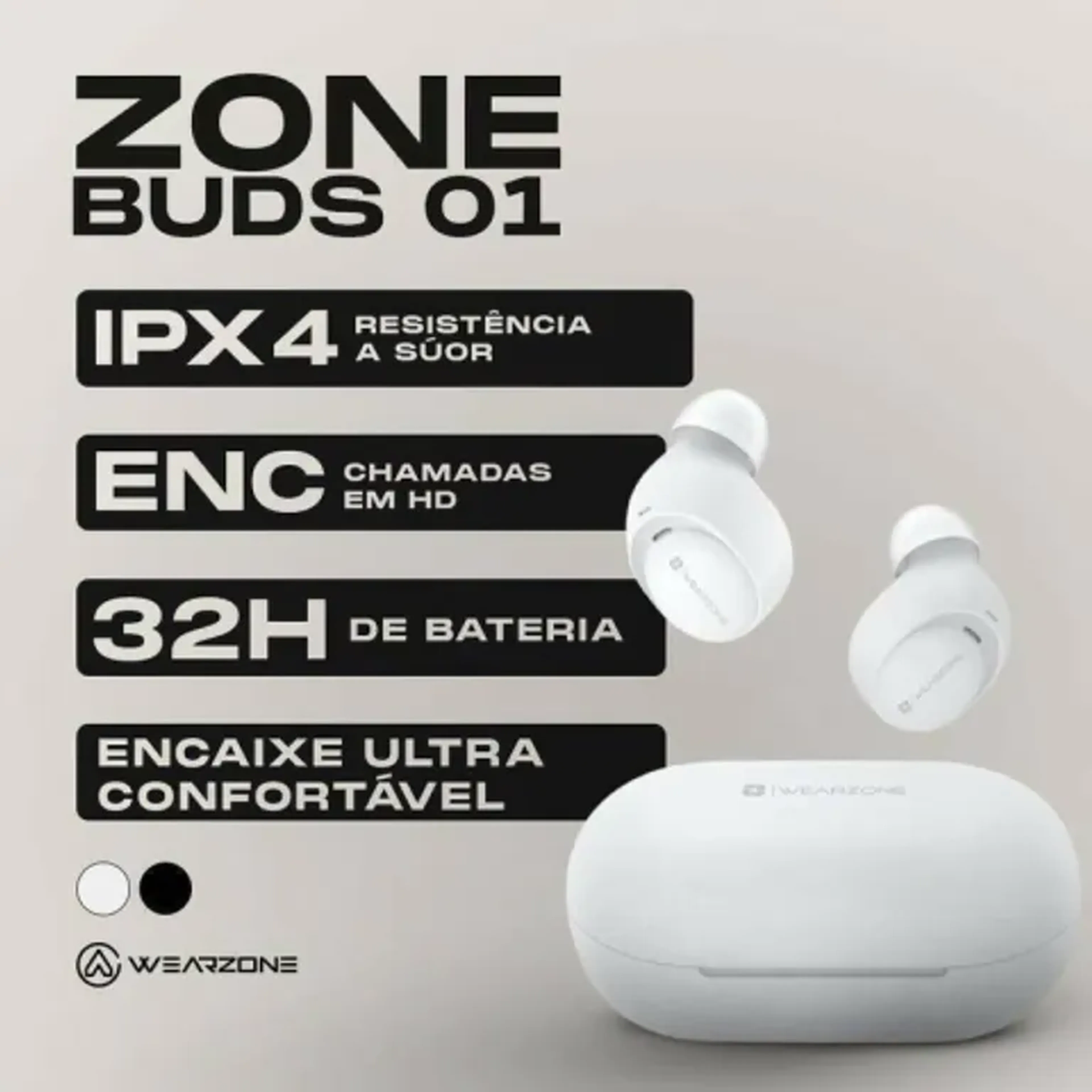 ZONE BUDS 01 | ENC | IPX4 imagem