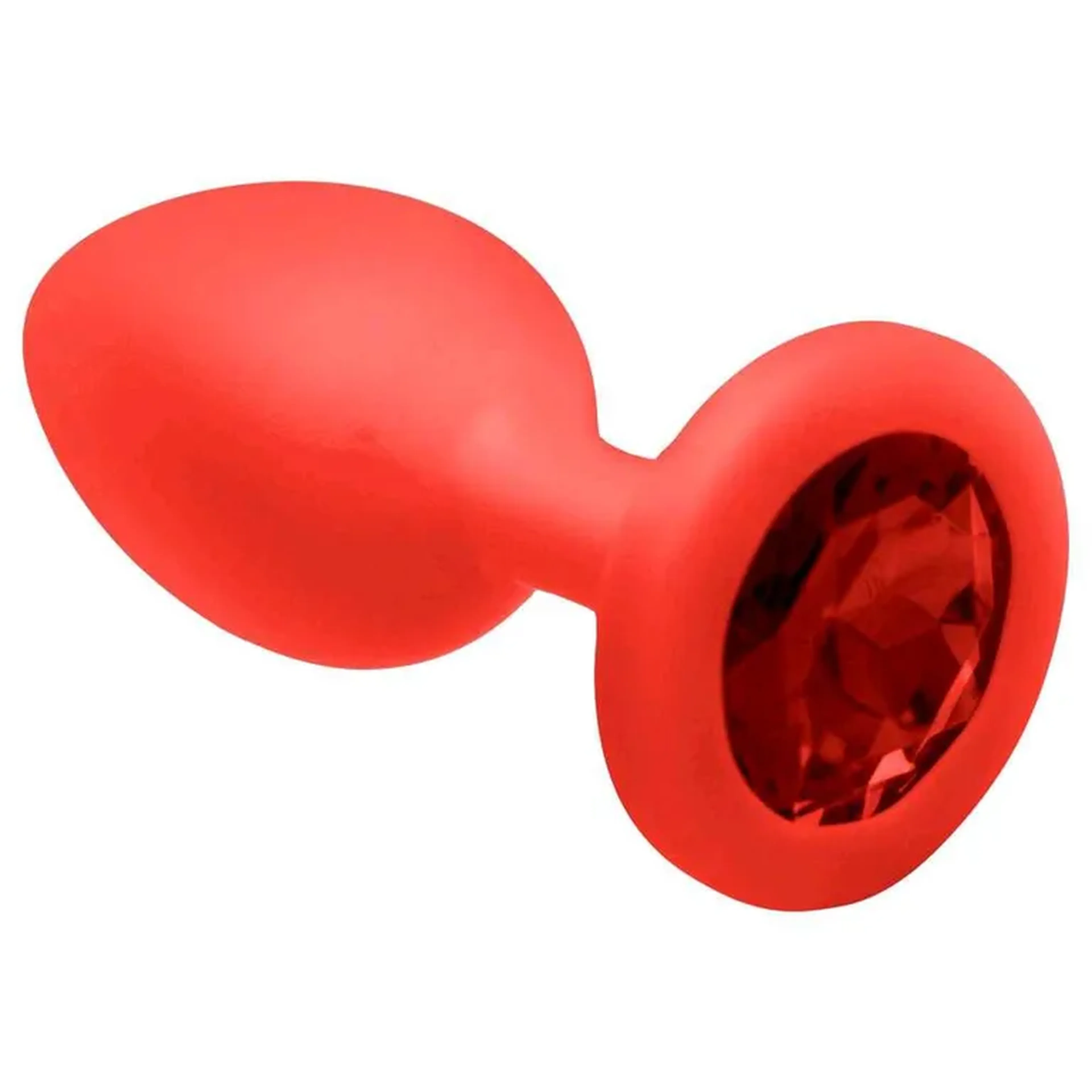 PLUG SILICONE REDONDO VERMELHO P 🔴 imagem