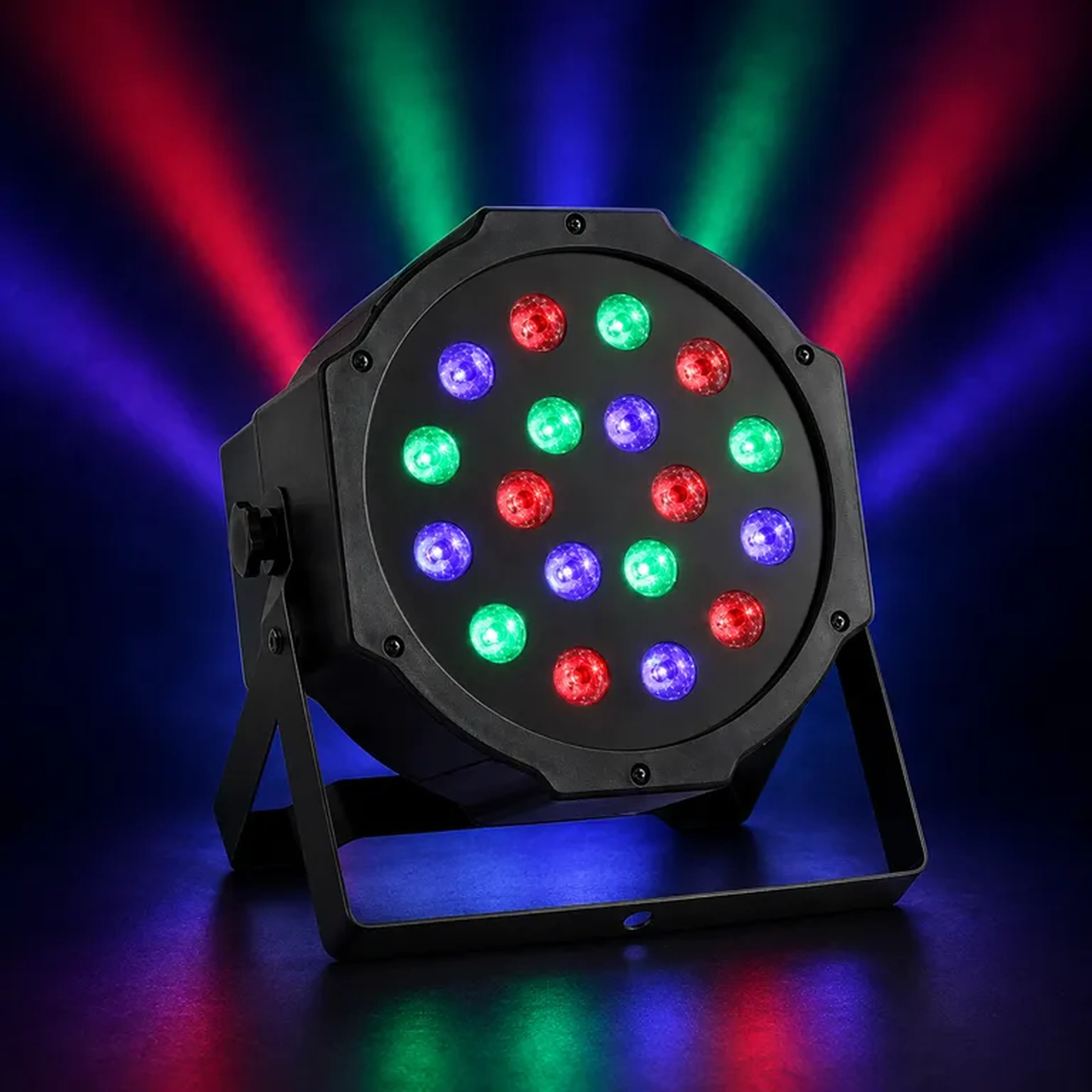 Refletor Par 64 Slim 7D 18 Leds 18w Rgb Dmx Festa Balada DJ imagem