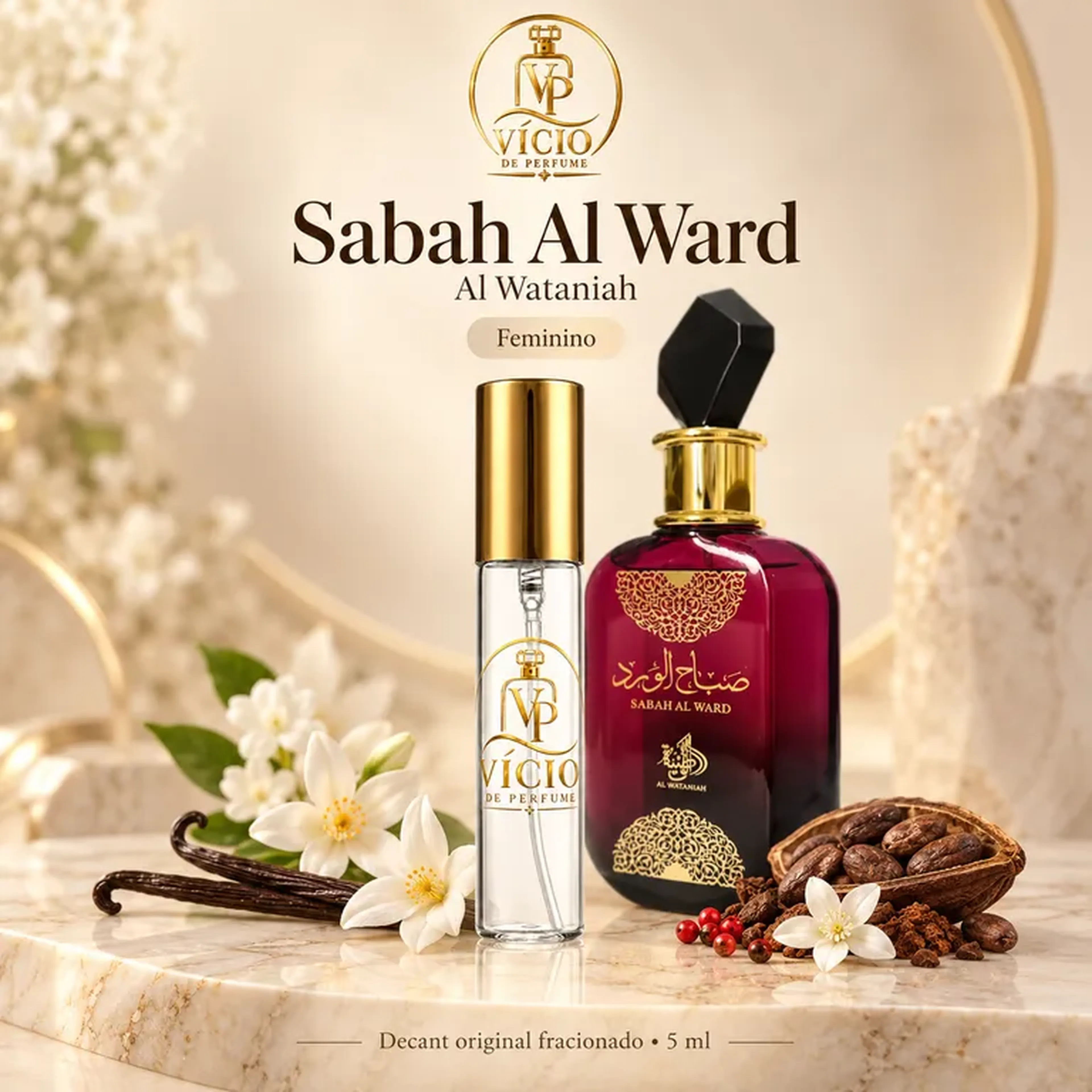 Decant Sabah Al Ward Al Wataniah Feminino 5 ml imagem