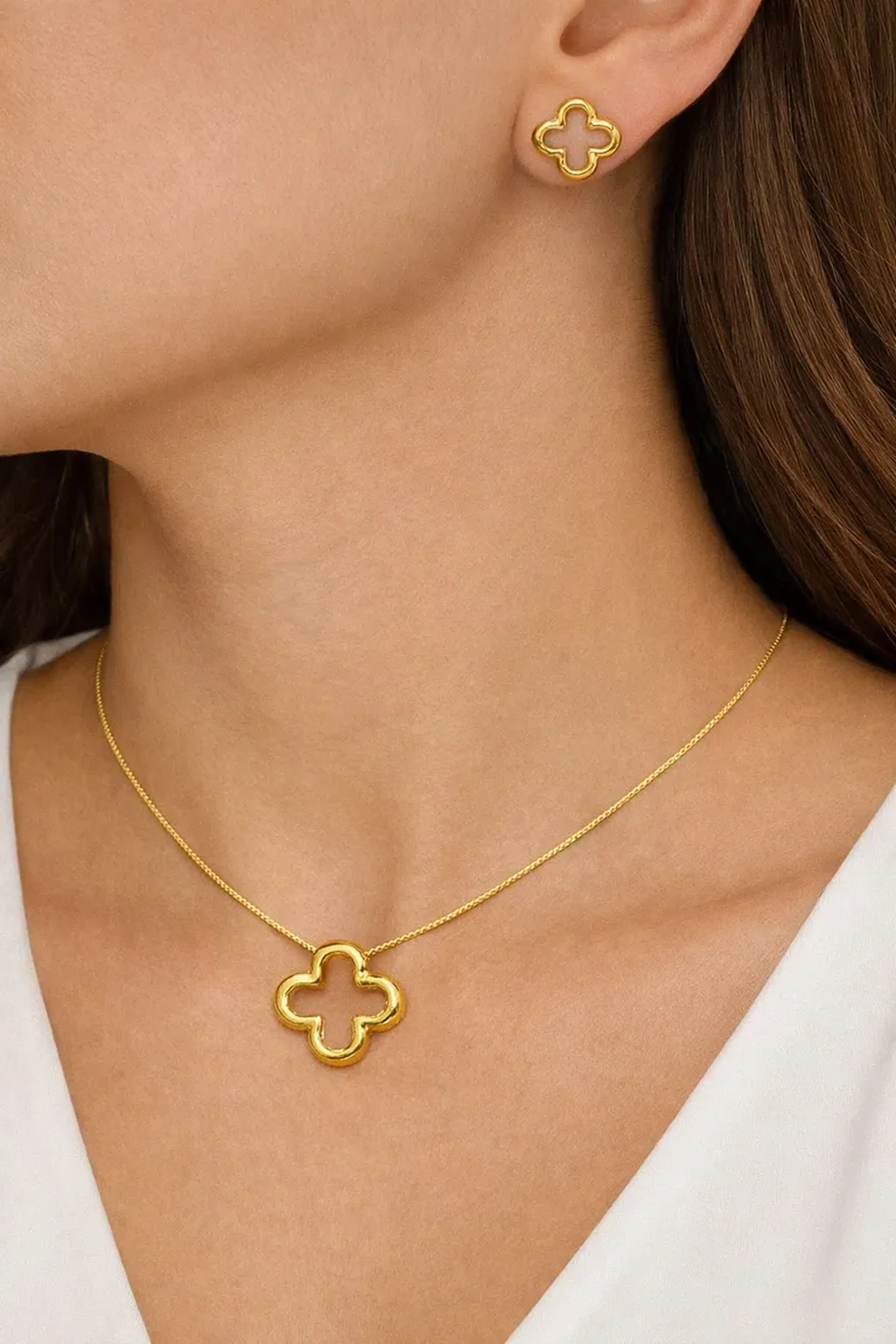 CONJUNTO TREVO DOURADO imagem