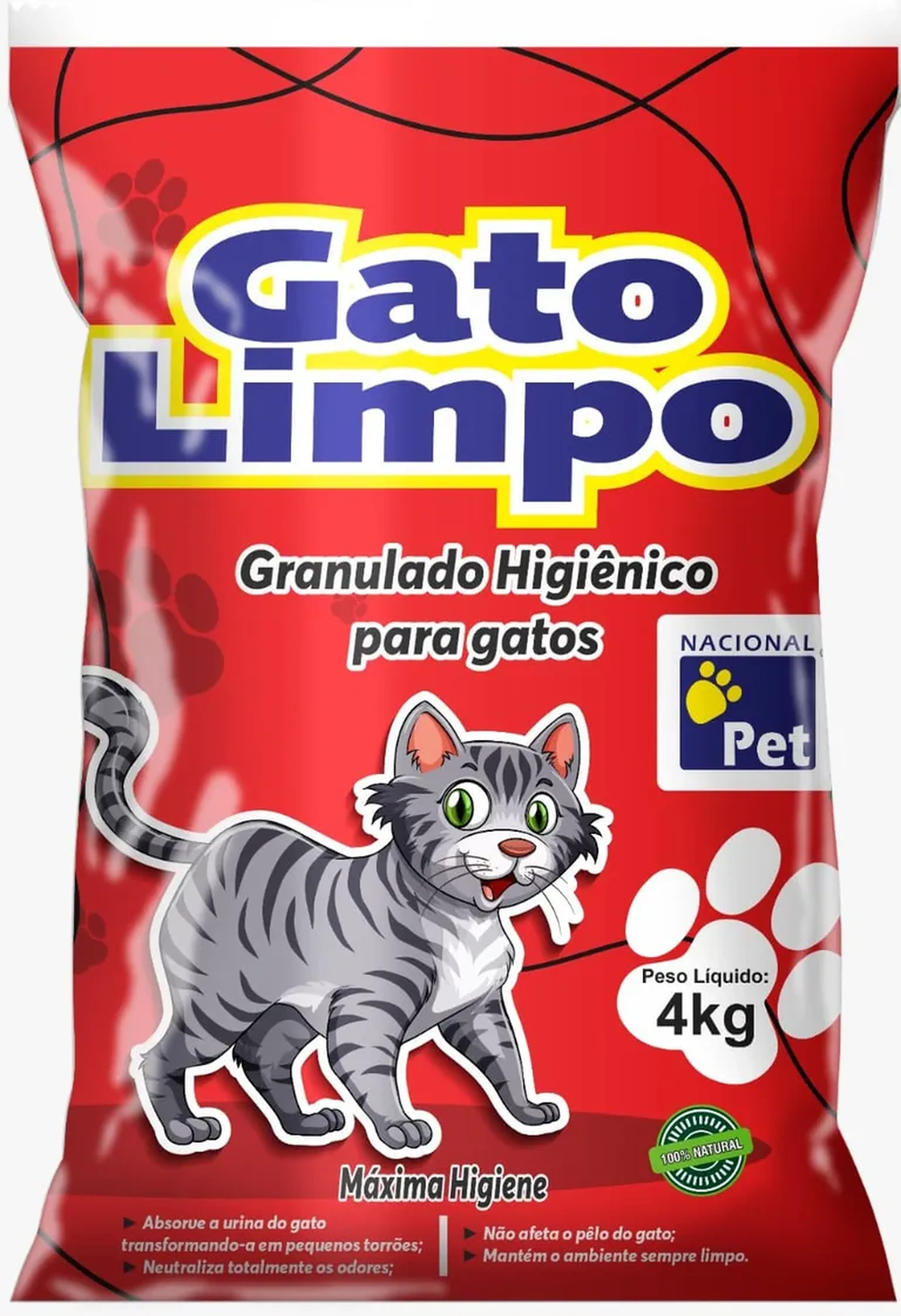 AREIA HIGIENICA GATO LIMPO 5X4KG imagem
