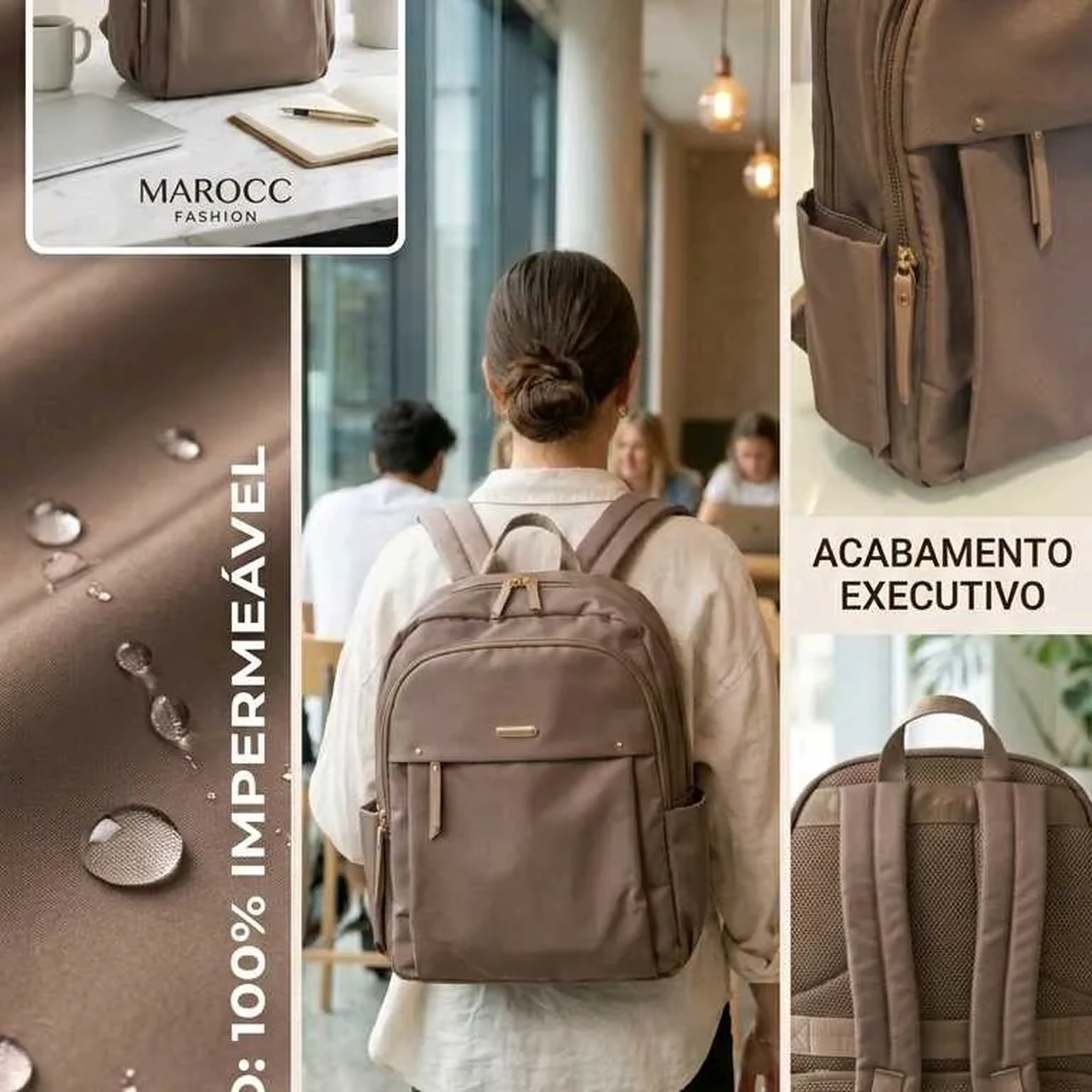 Mochila Feminina Impermiável Nylon imagem