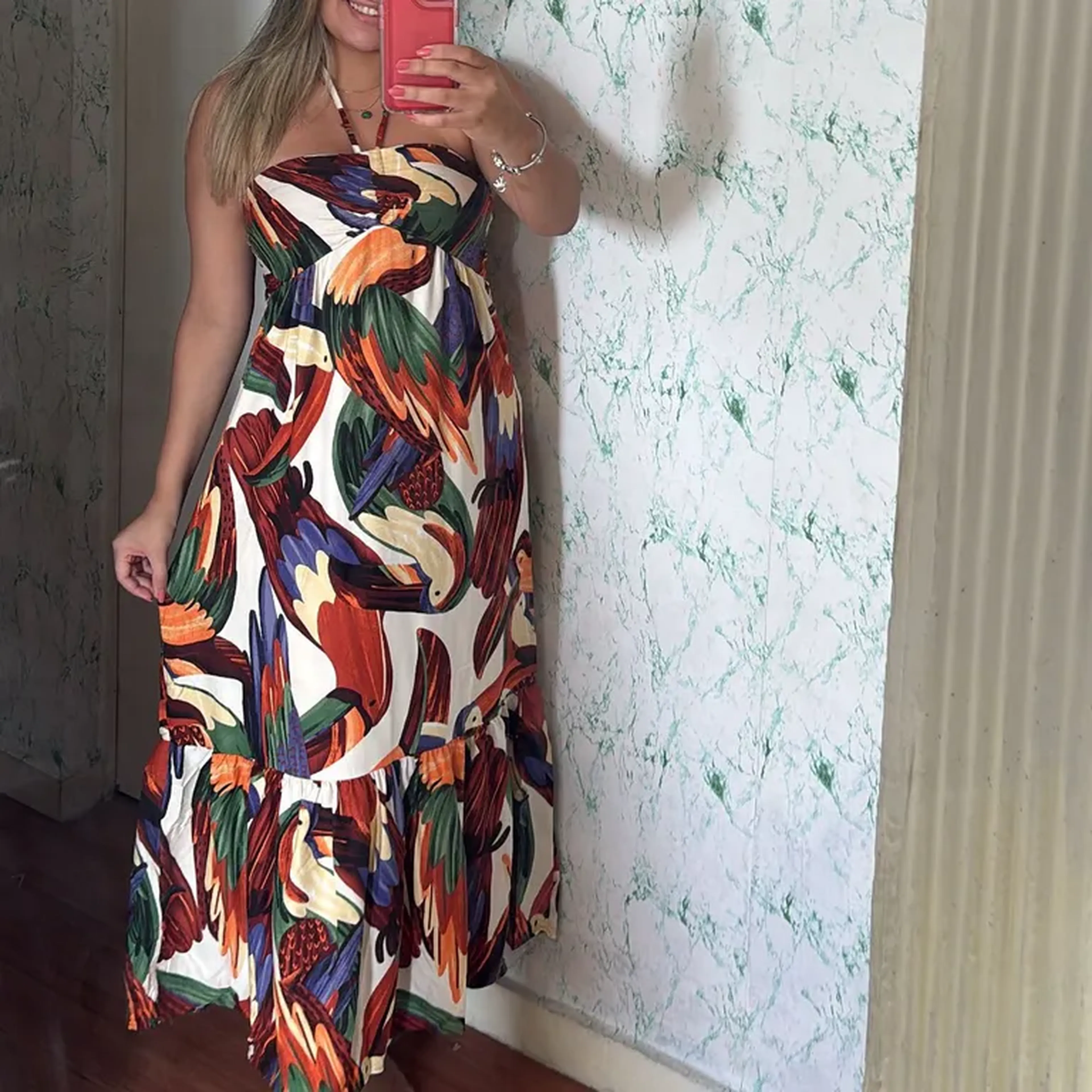 vestido tropical imagem